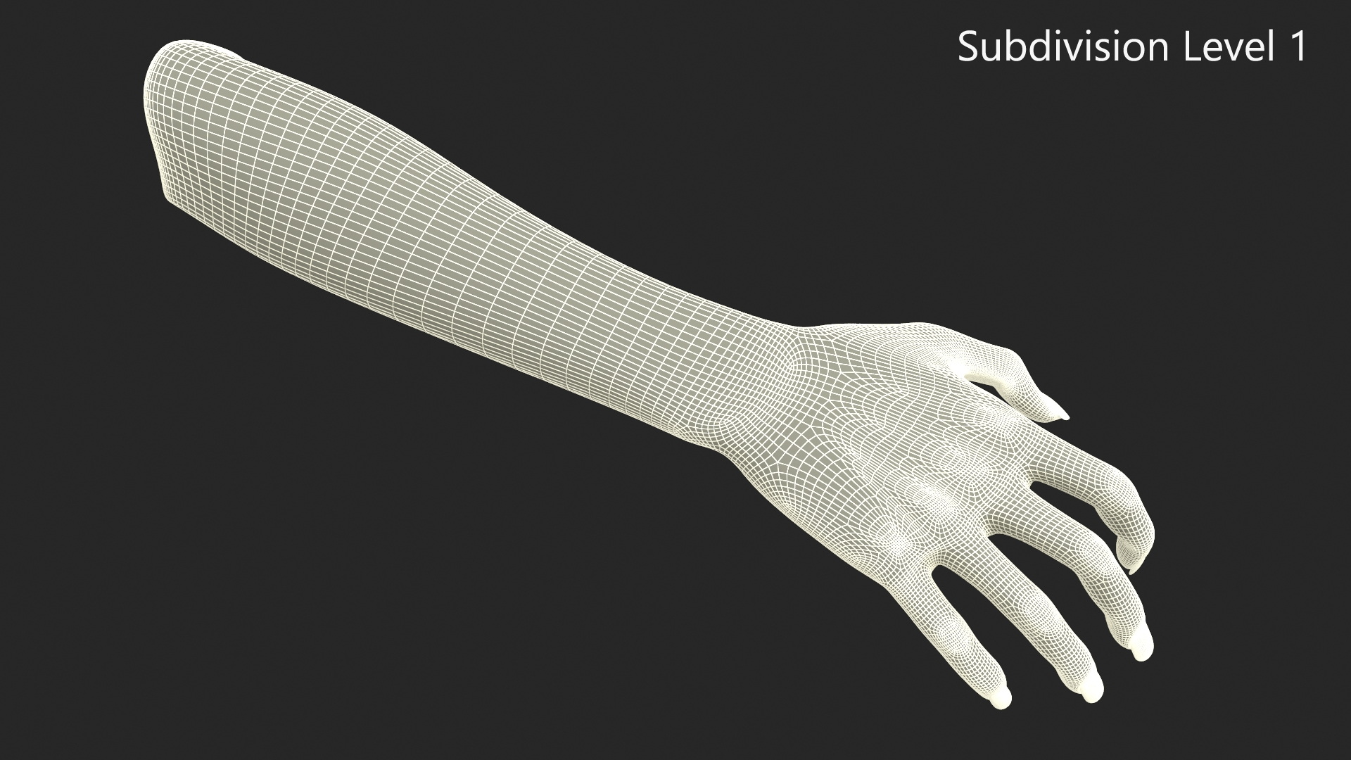 3D model European Woman Hand Rigged for Cinema 4D