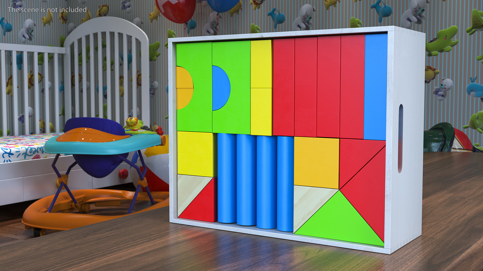 3D Colored Wooden Constructor in Box model