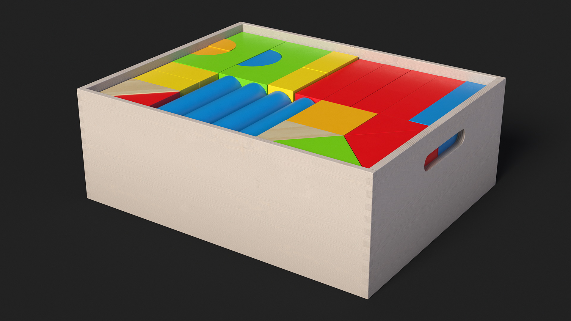 3D Colored Wooden Constructor in Box model