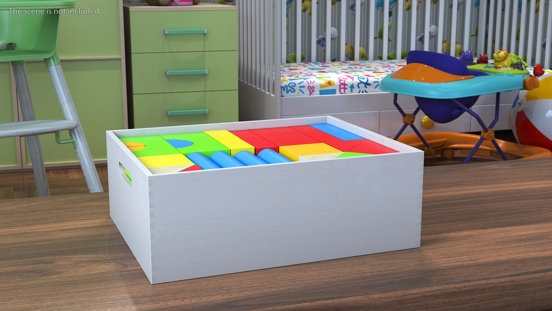 3D Colored Wooden Constructor in Box model