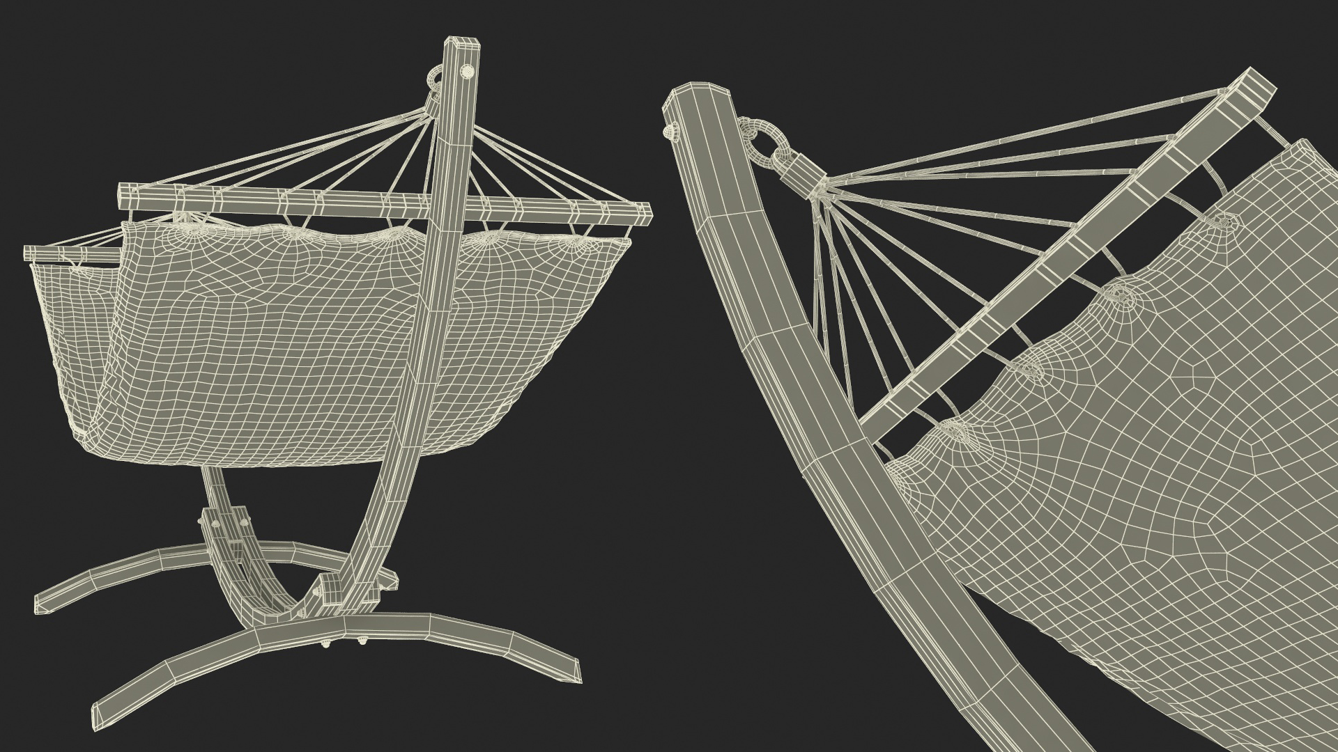 Bow Hammock Stand 3D