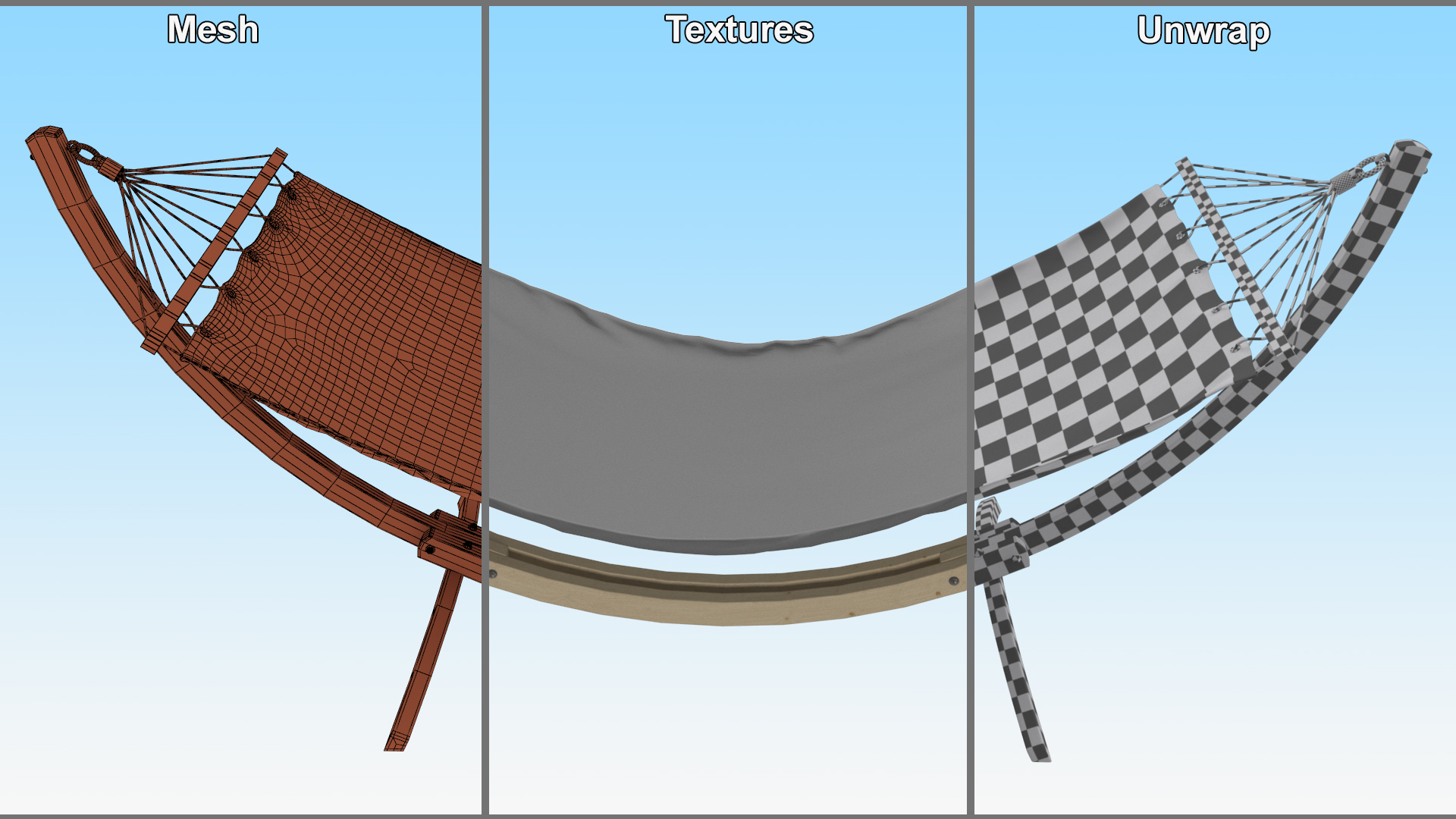 Bow Hammock Stand 3D