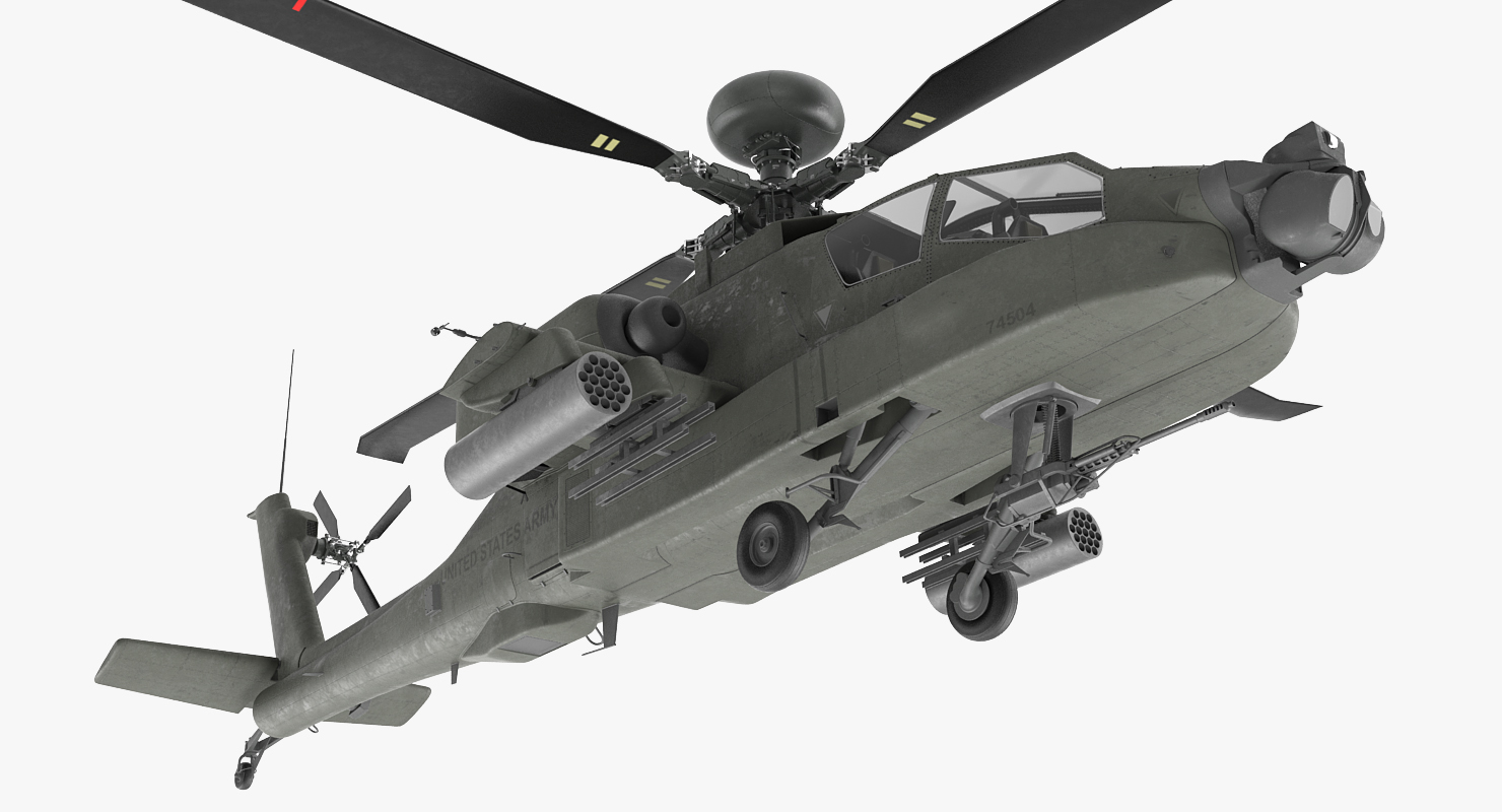 3D AH 64D Apache Longbow Rigged model