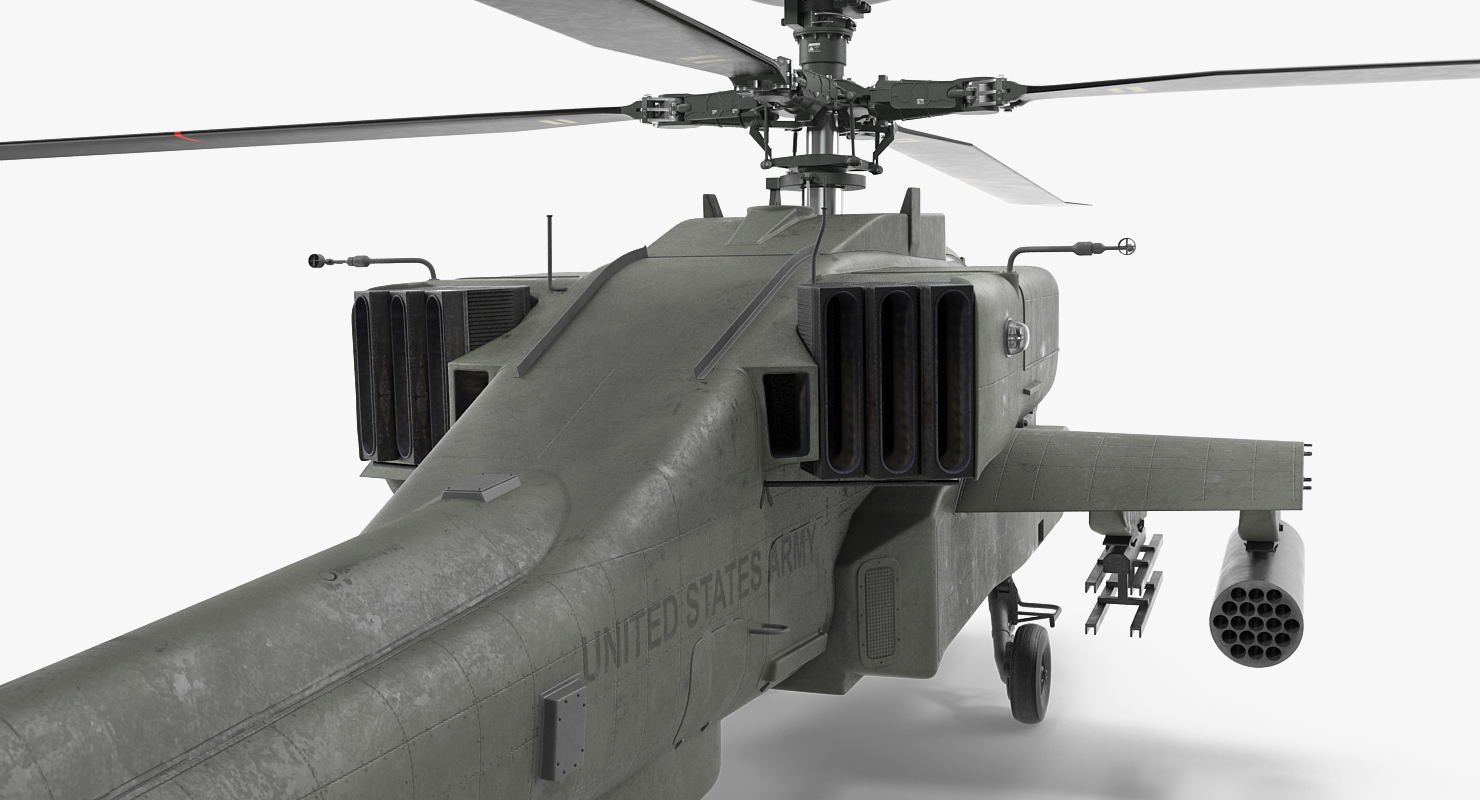 3D AH 64D Apache Longbow Rigged model