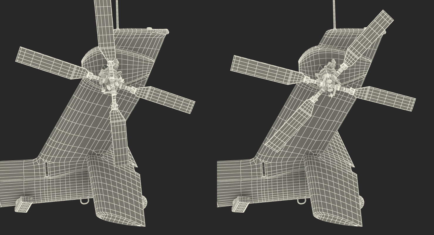 3D AH 64D Apache Longbow Rigged model