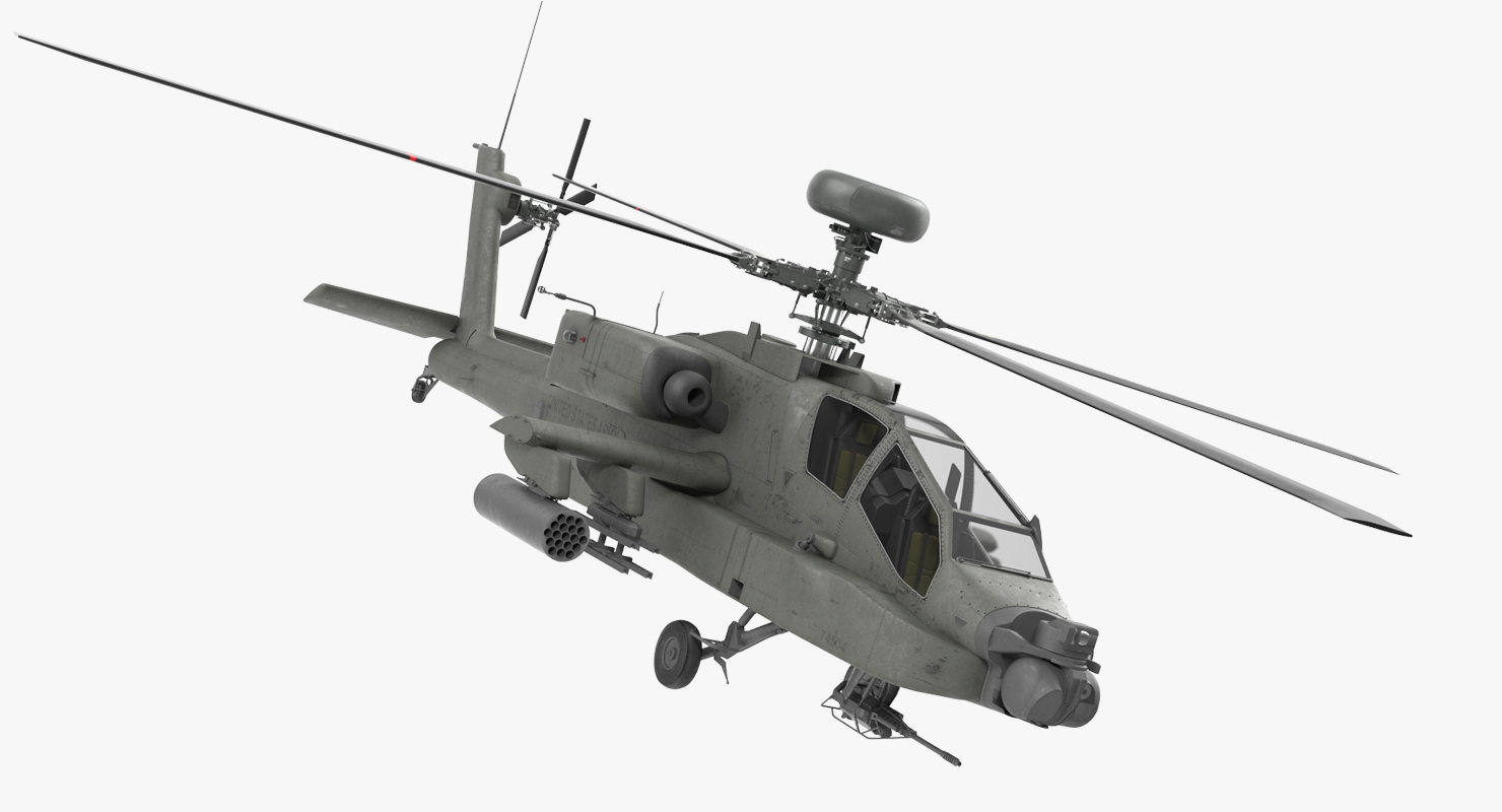 3D AH 64D Apache Longbow Rigged model