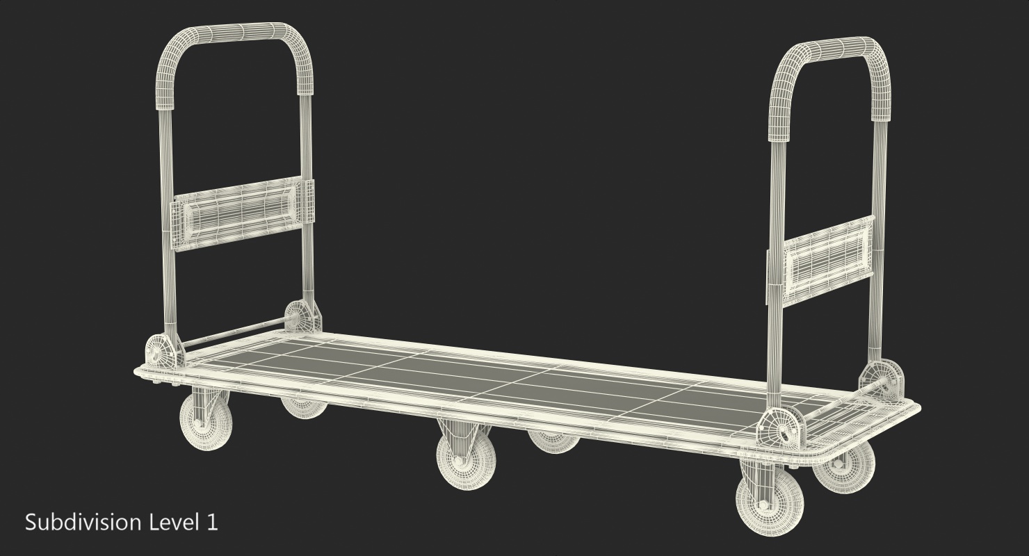 Platform Hand Truck Trolley 3D