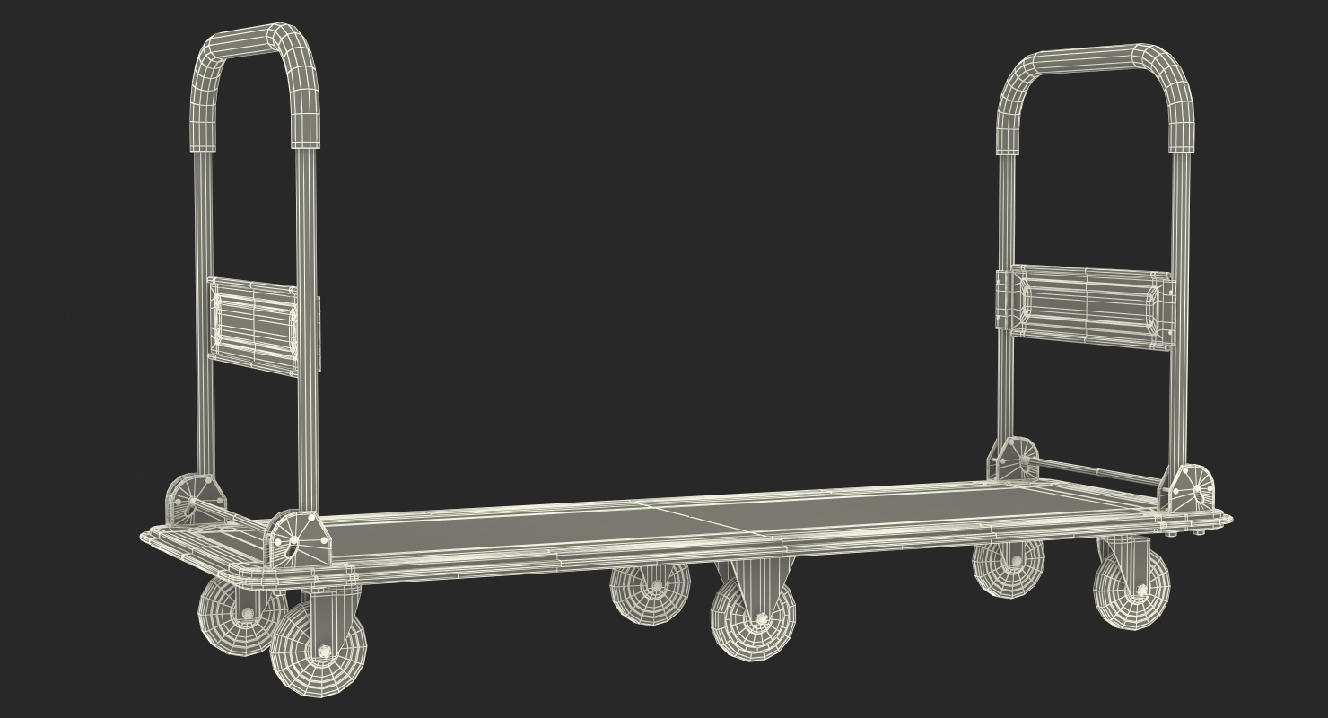 Platform Hand Truck Trolley 3D