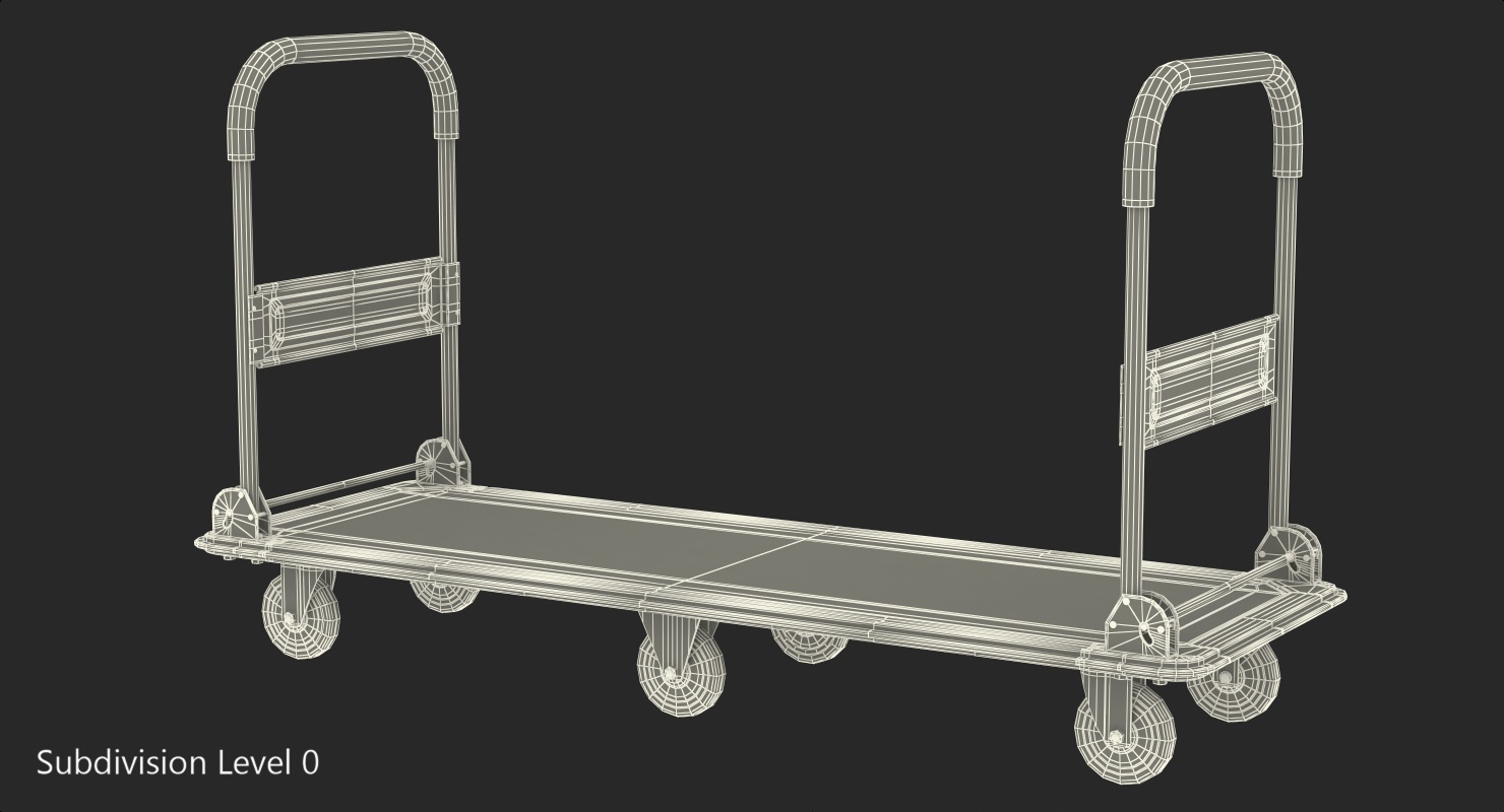 Platform Hand Truck Trolley 3D