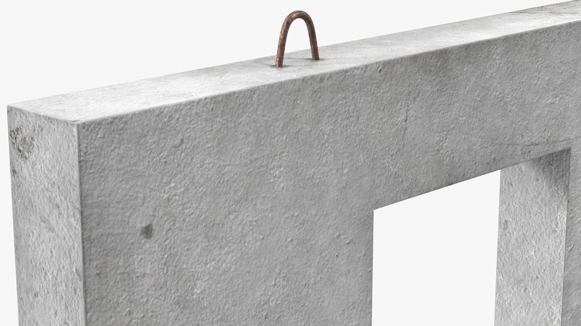 3D Concrete Wall with Windows