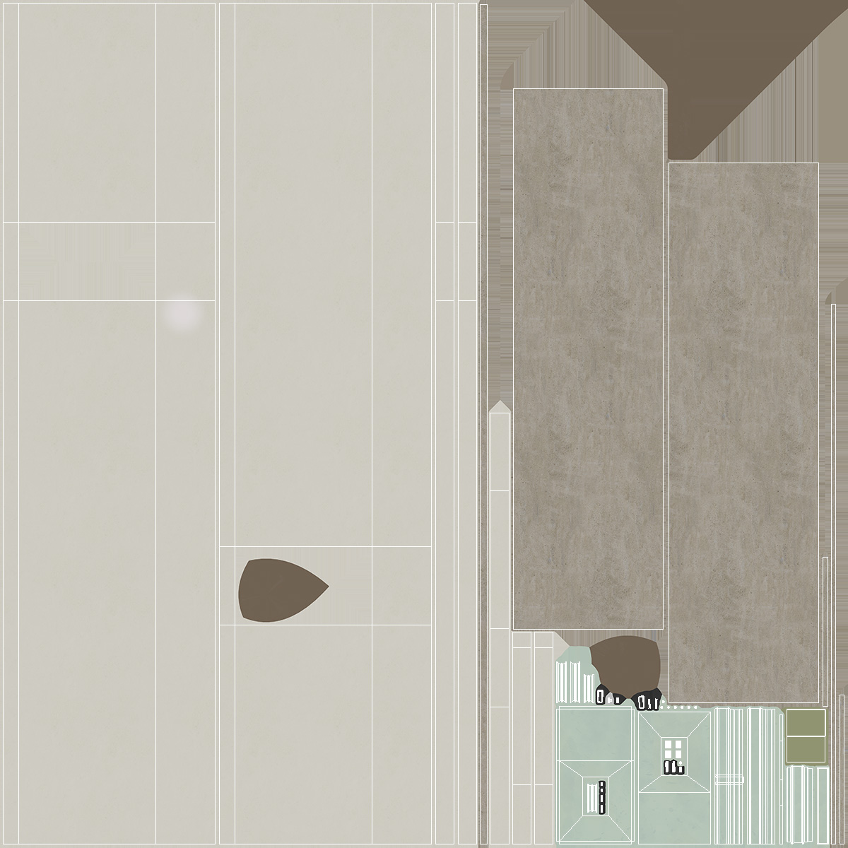 Fire Escape with House Wall 3D