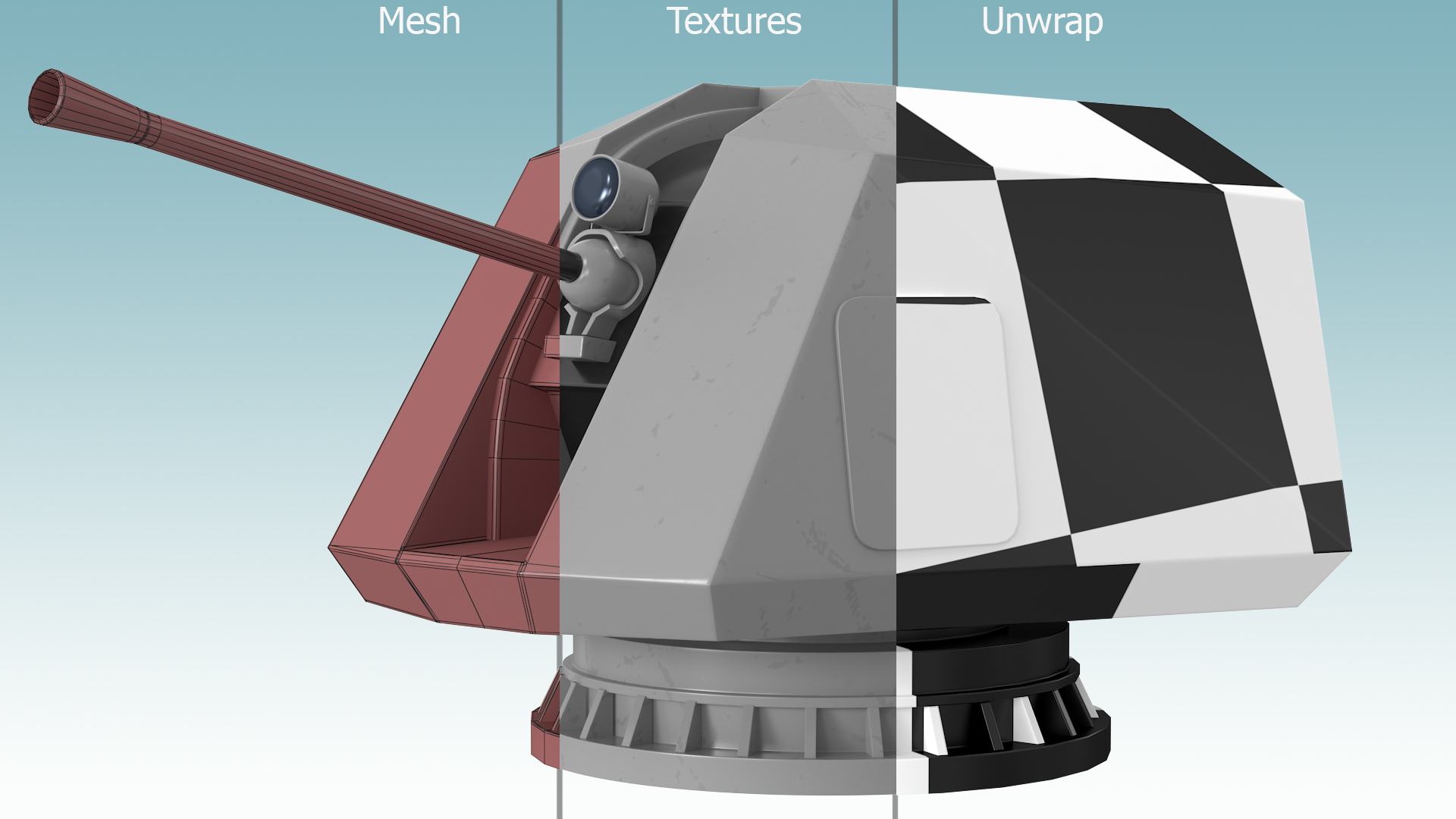3D Turret Gun Station model