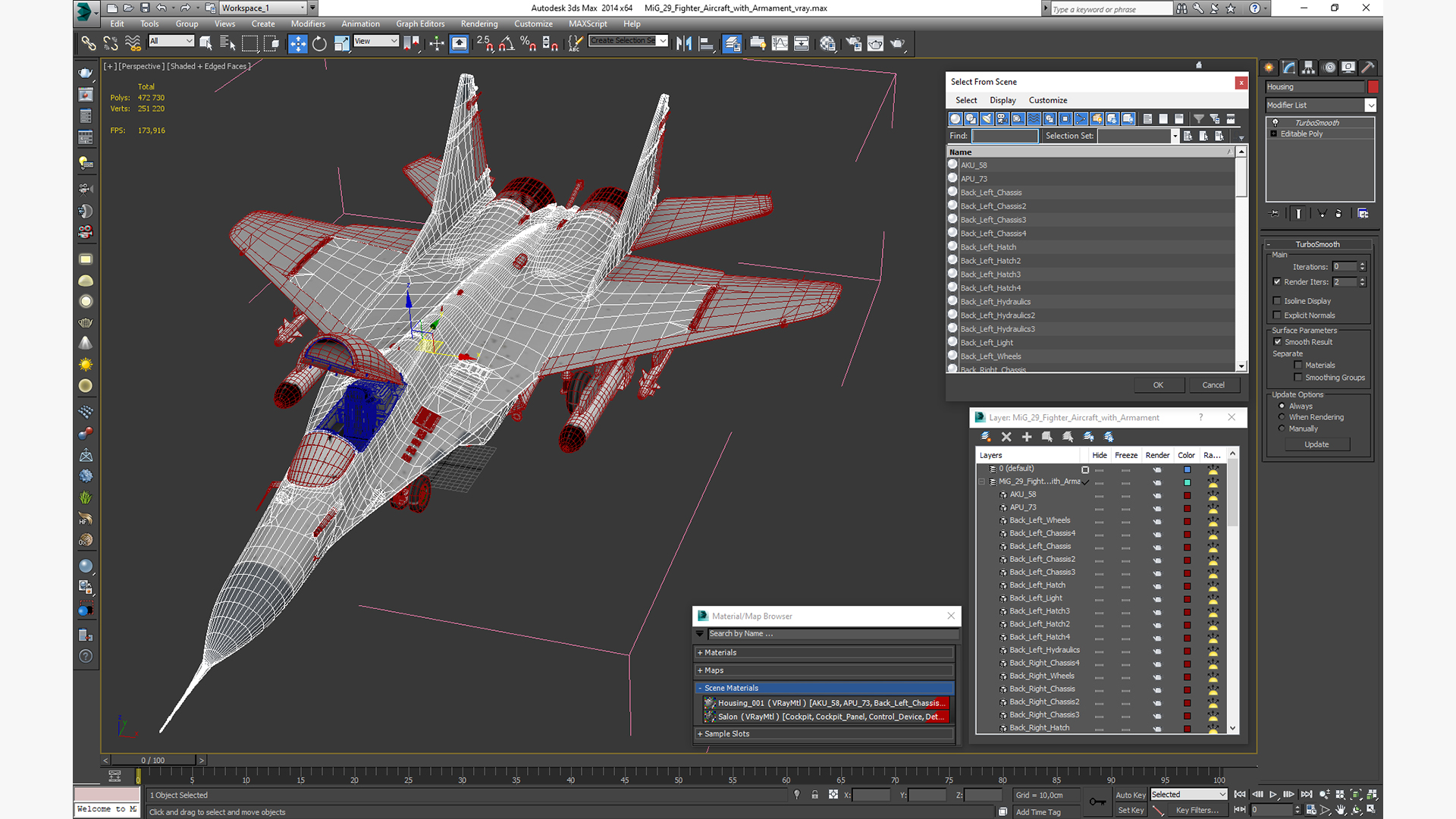 MiG 29 Fighter Aircraft with Armament 3D