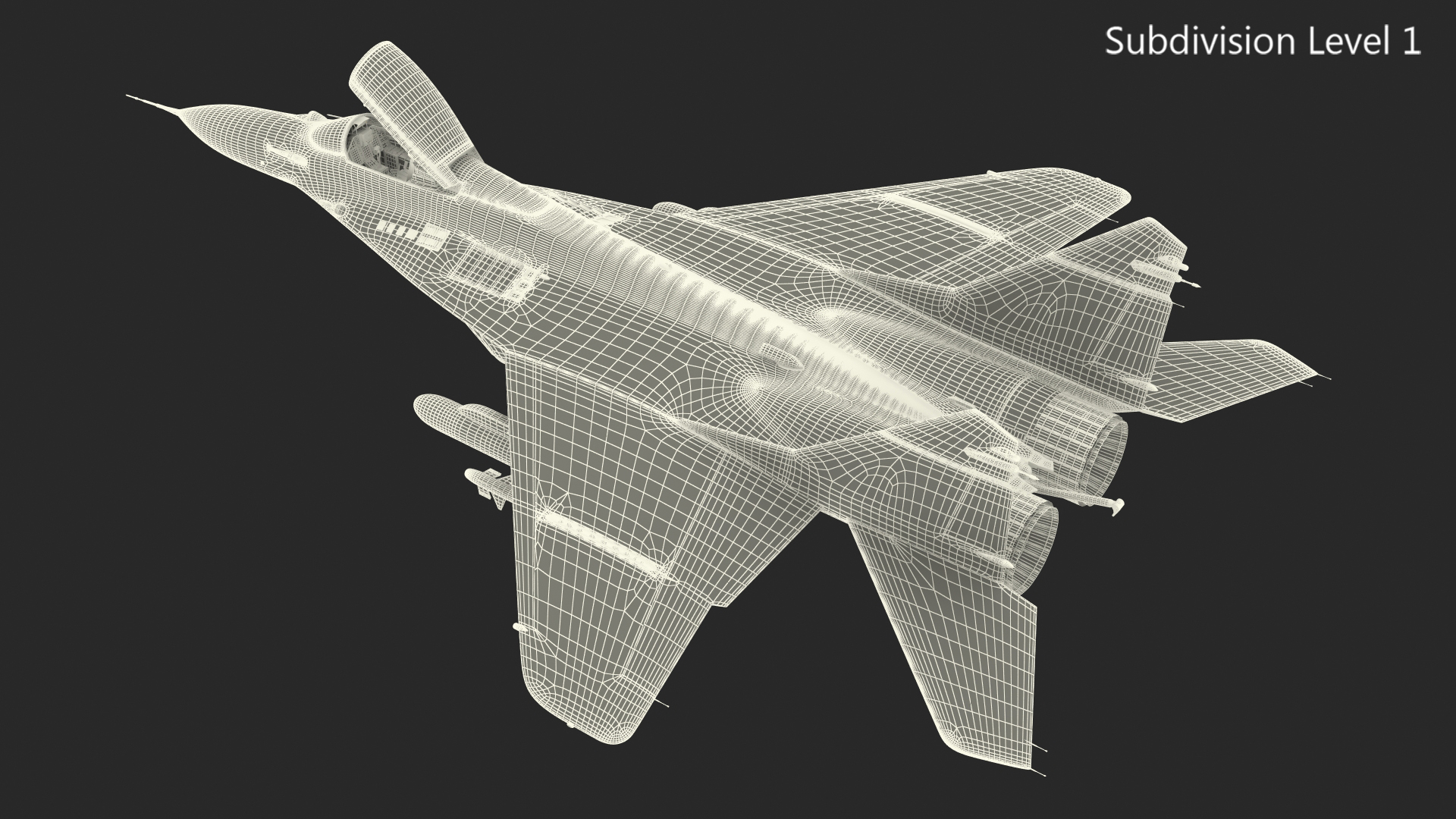 MiG 29 Fighter Aircraft with Armament 3D