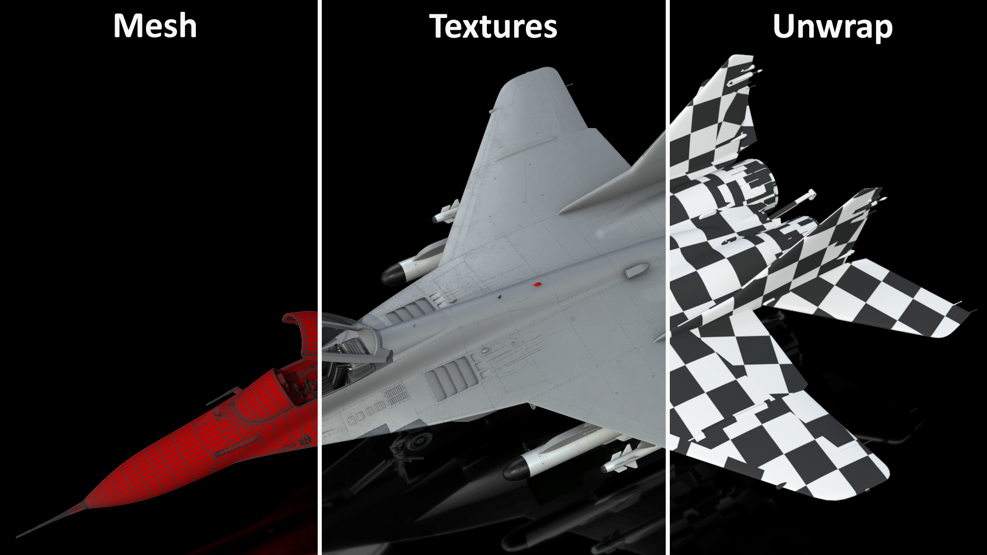 MiG 29 Fighter Aircraft with Armament 3D
