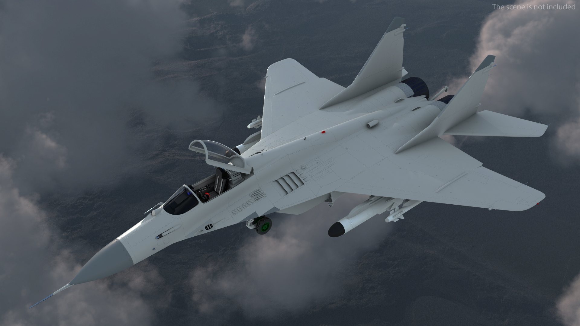 MiG 29 Fighter Aircraft with Armament 3D