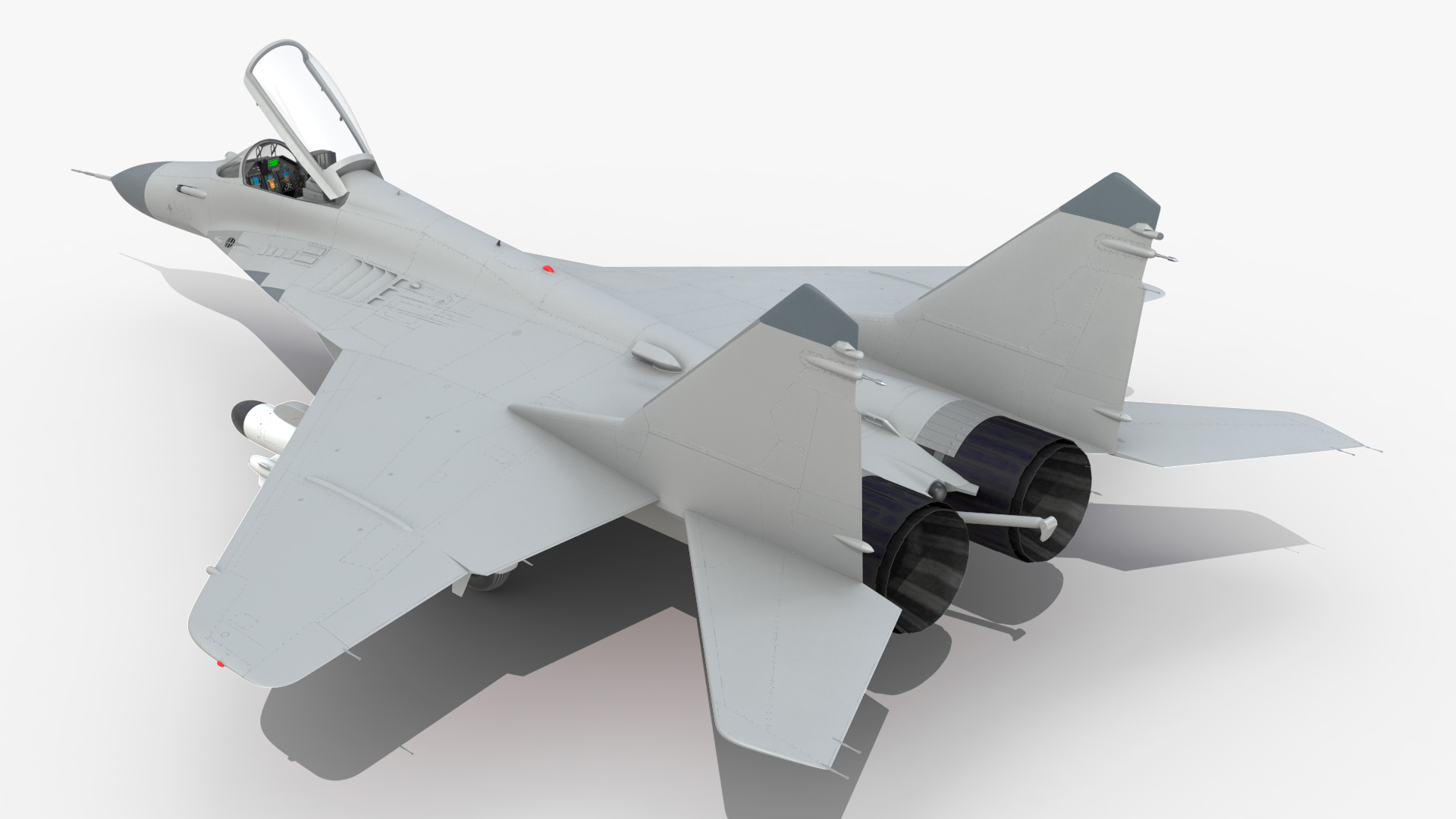 MiG 29 Fighter Aircraft with Armament 3D