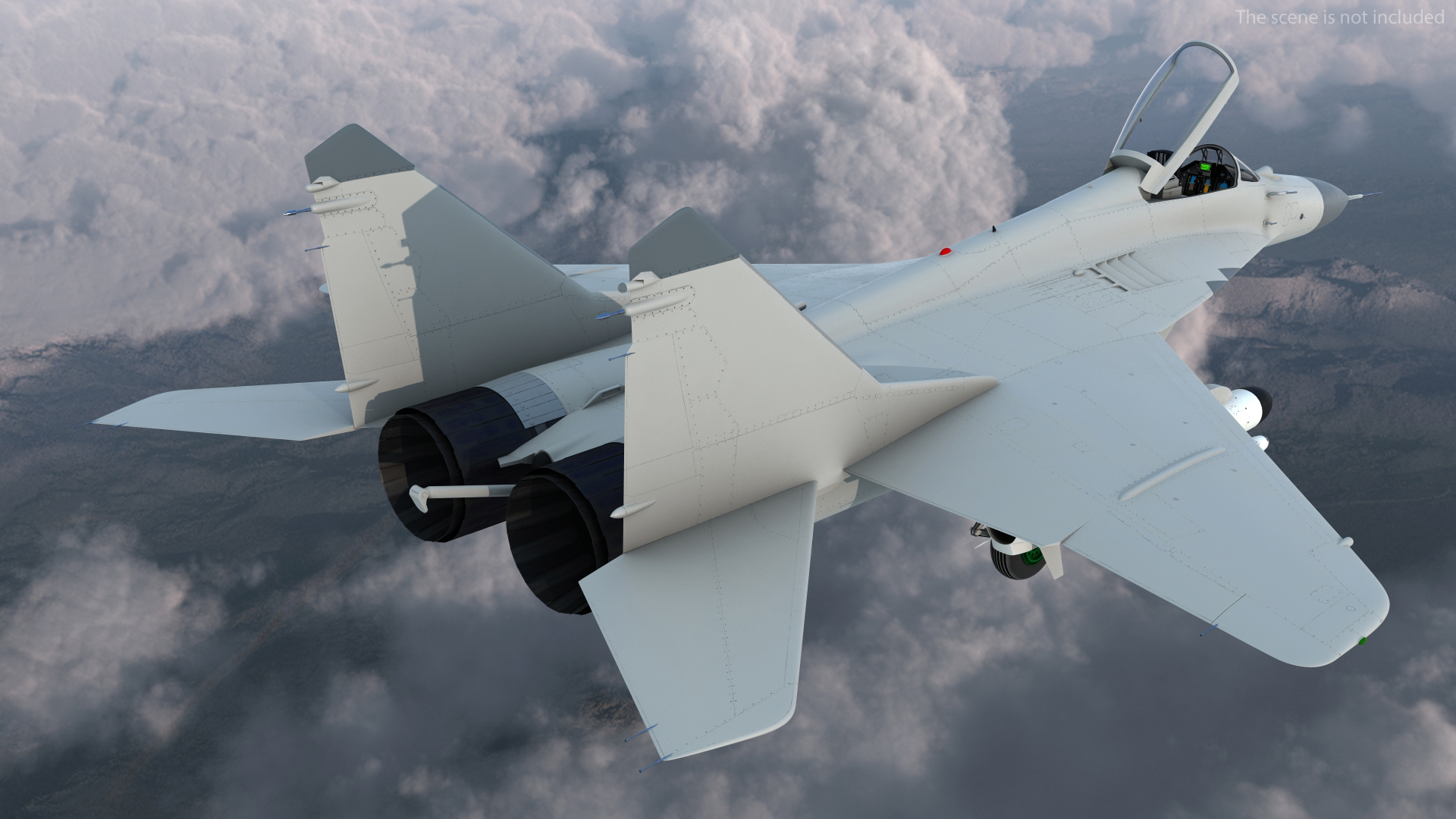 MiG 29 Fighter Aircraft with Armament 3D