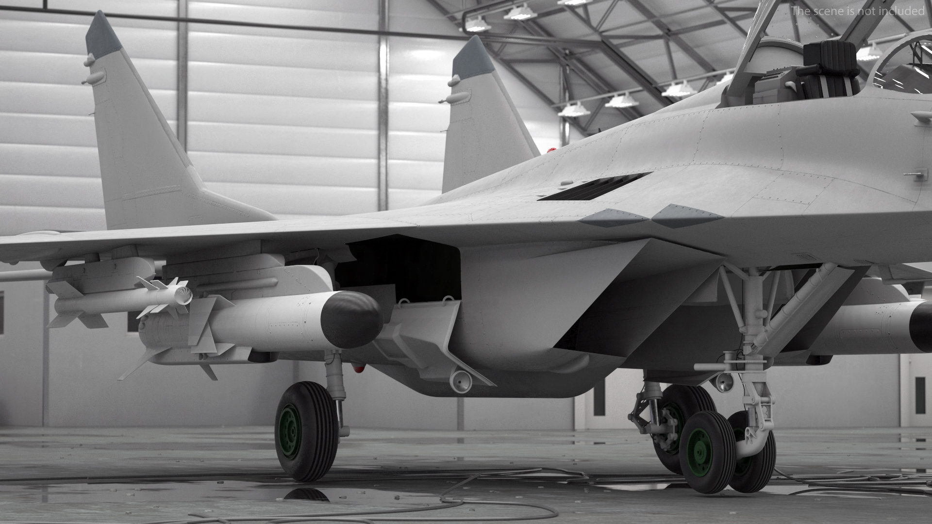 MiG 29 Fighter Aircraft with Armament 3D