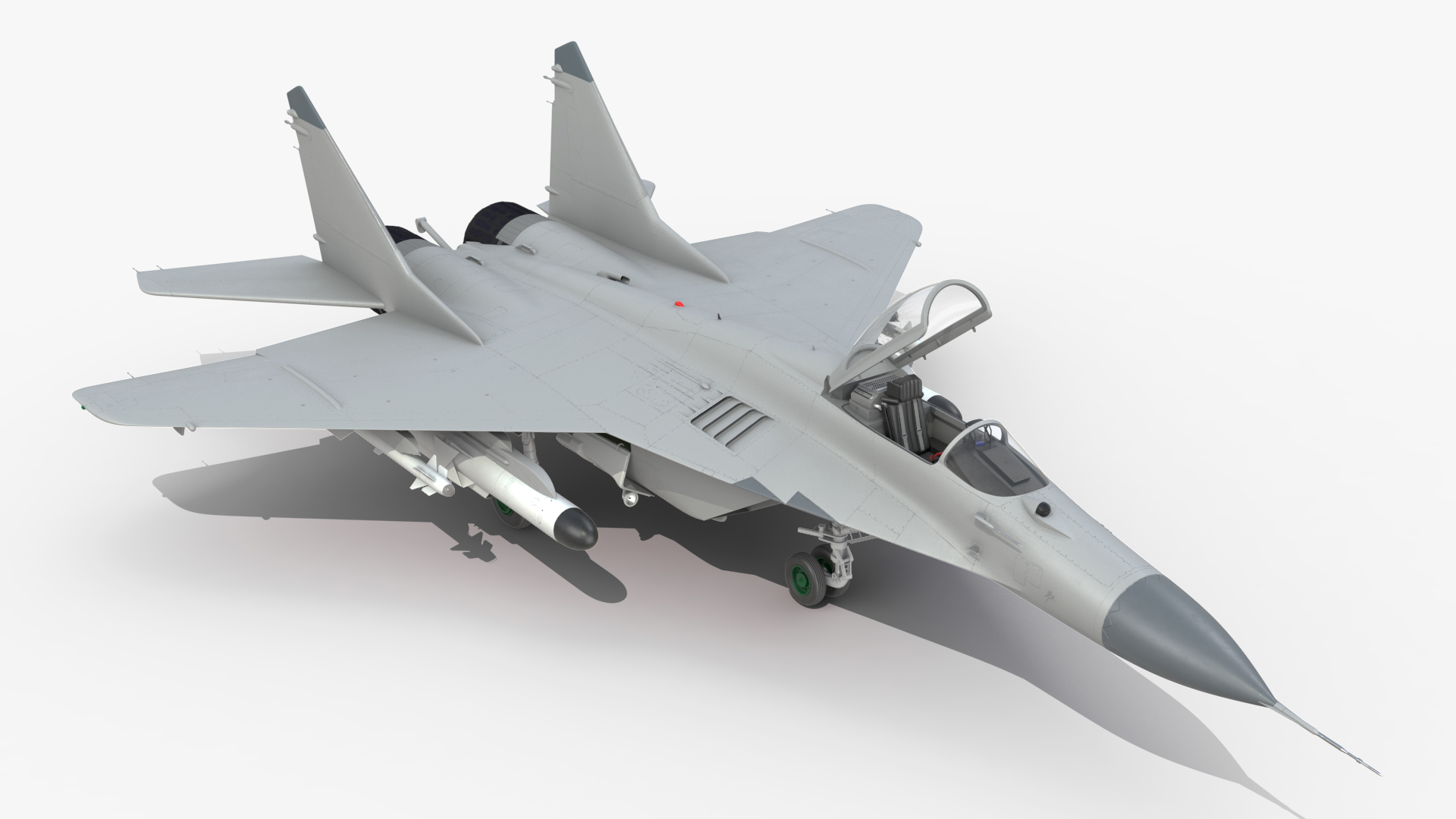 MiG 29 Fighter Aircraft with Armament 3D