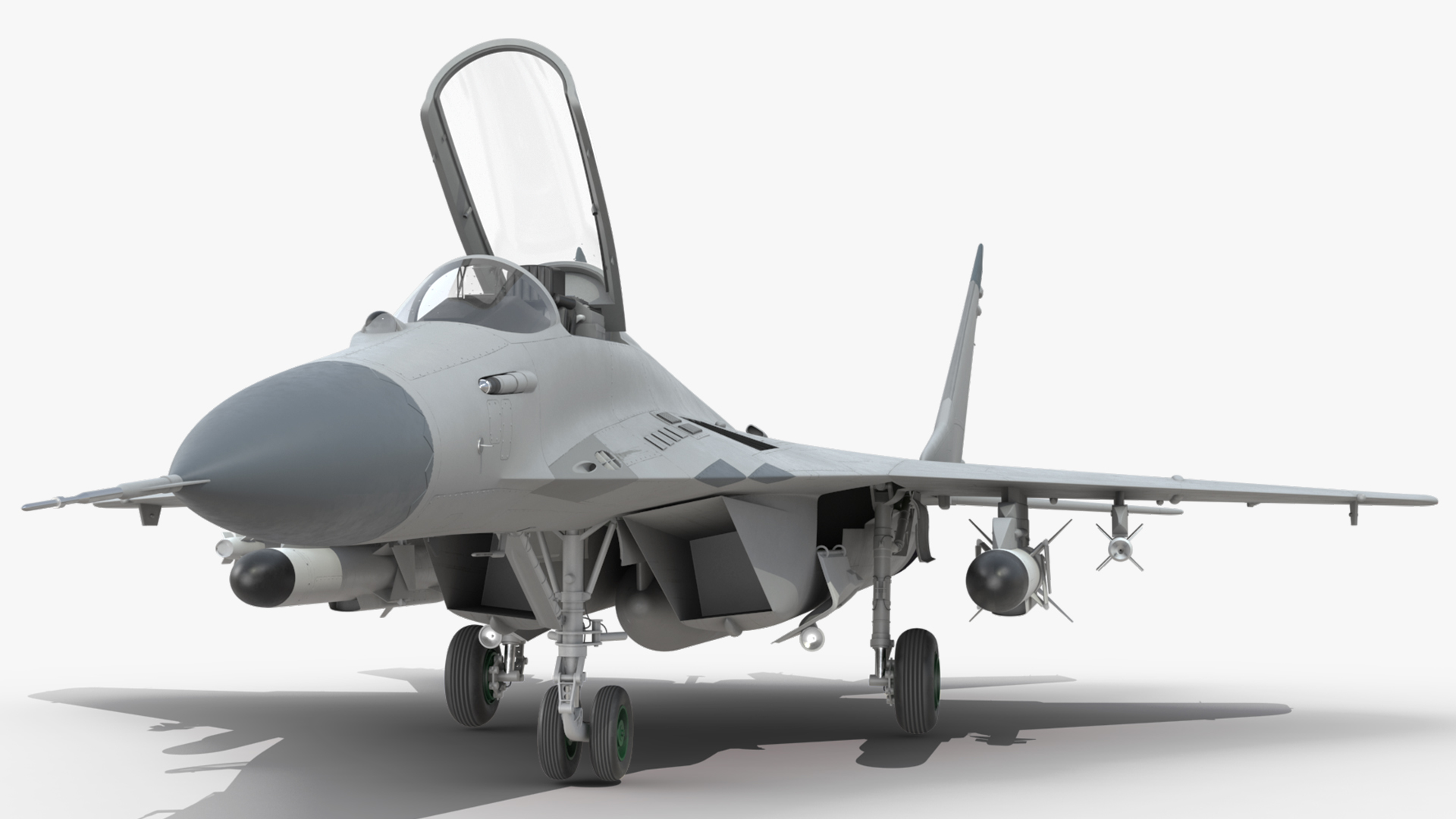 MiG 29 Fighter Aircraft with Armament 3D