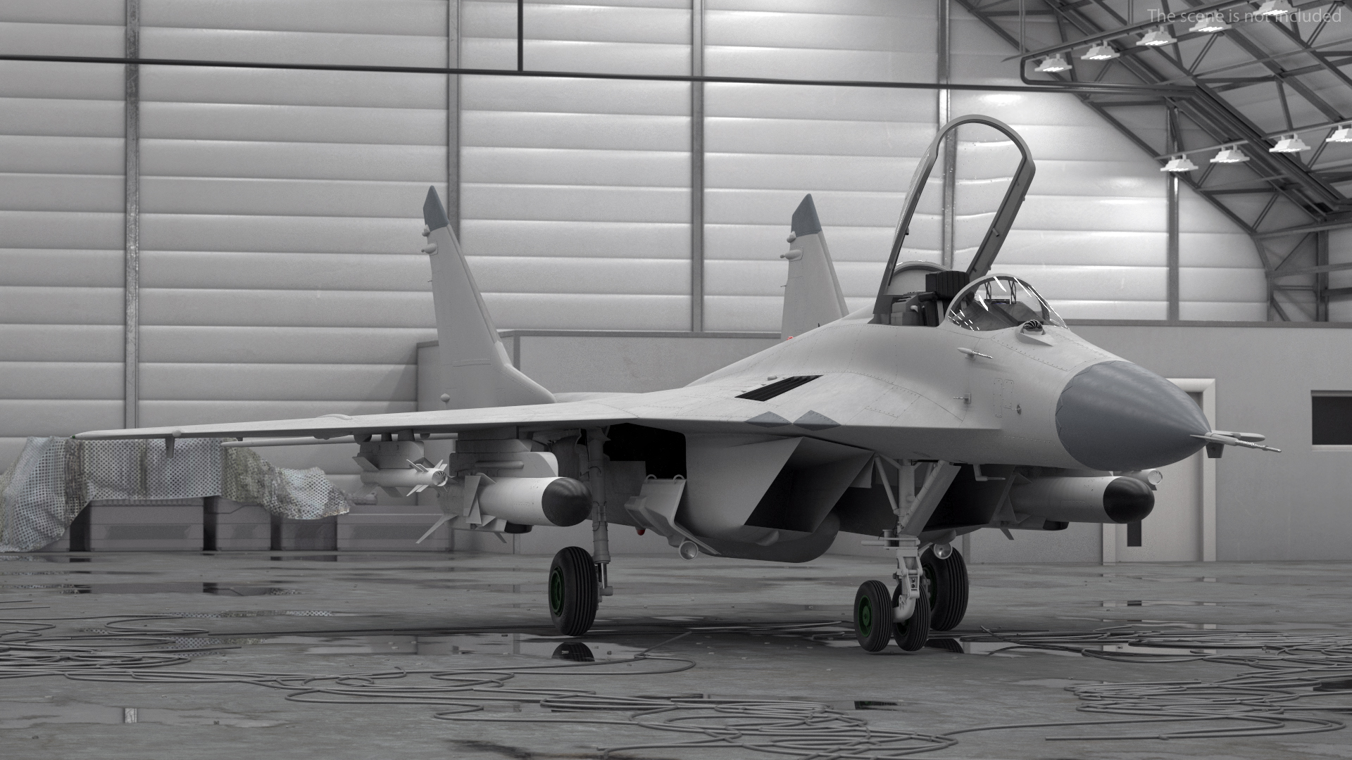 MiG 29 Fighter Aircraft with Armament 3D