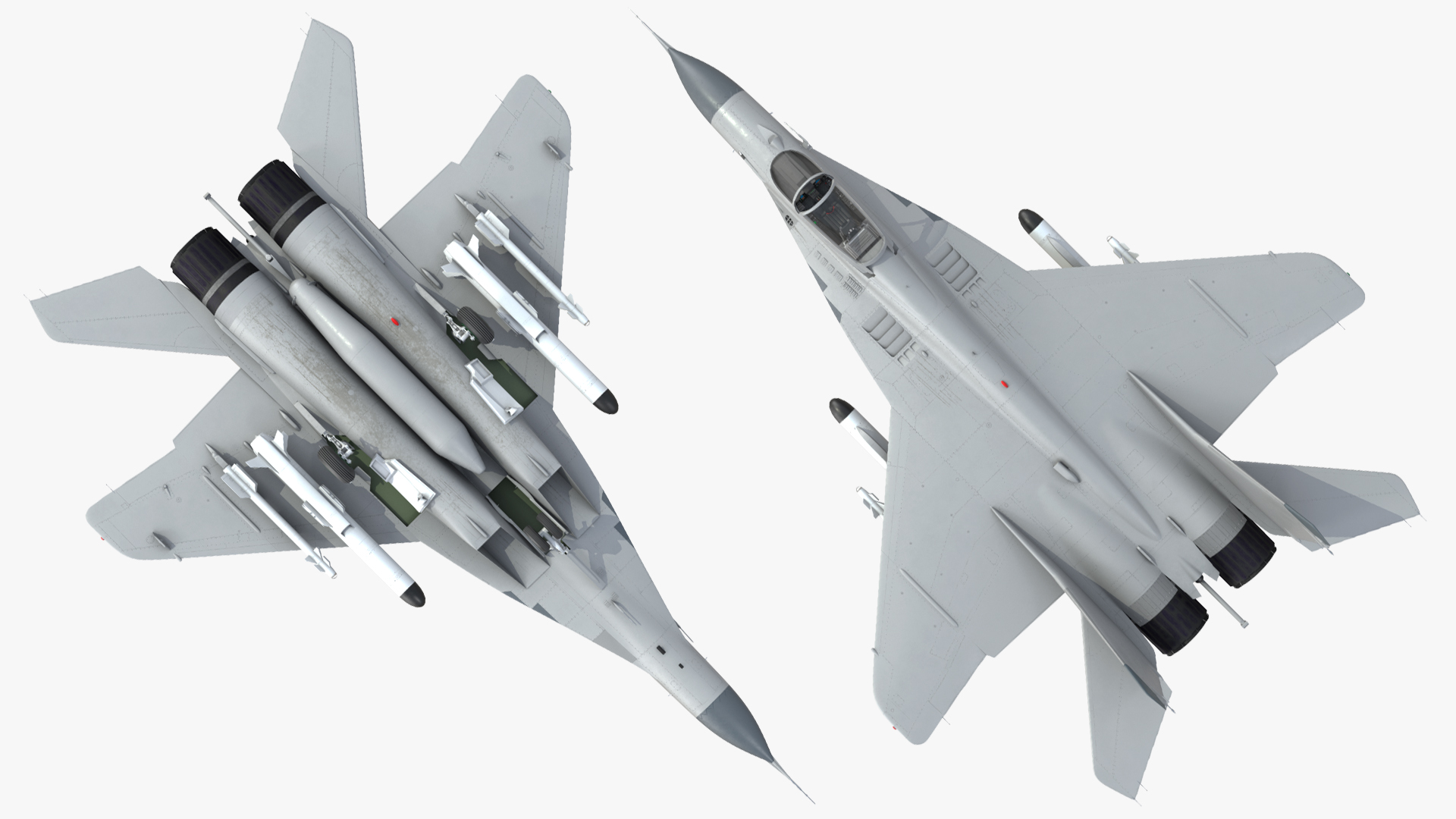MiG 29 Fighter Aircraft with Armament 3D