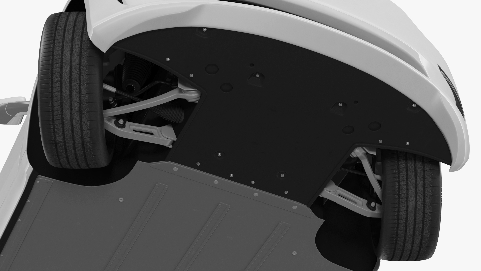 3D Snow Chains on Tesla Wheels Rigged for Cinema 4D model