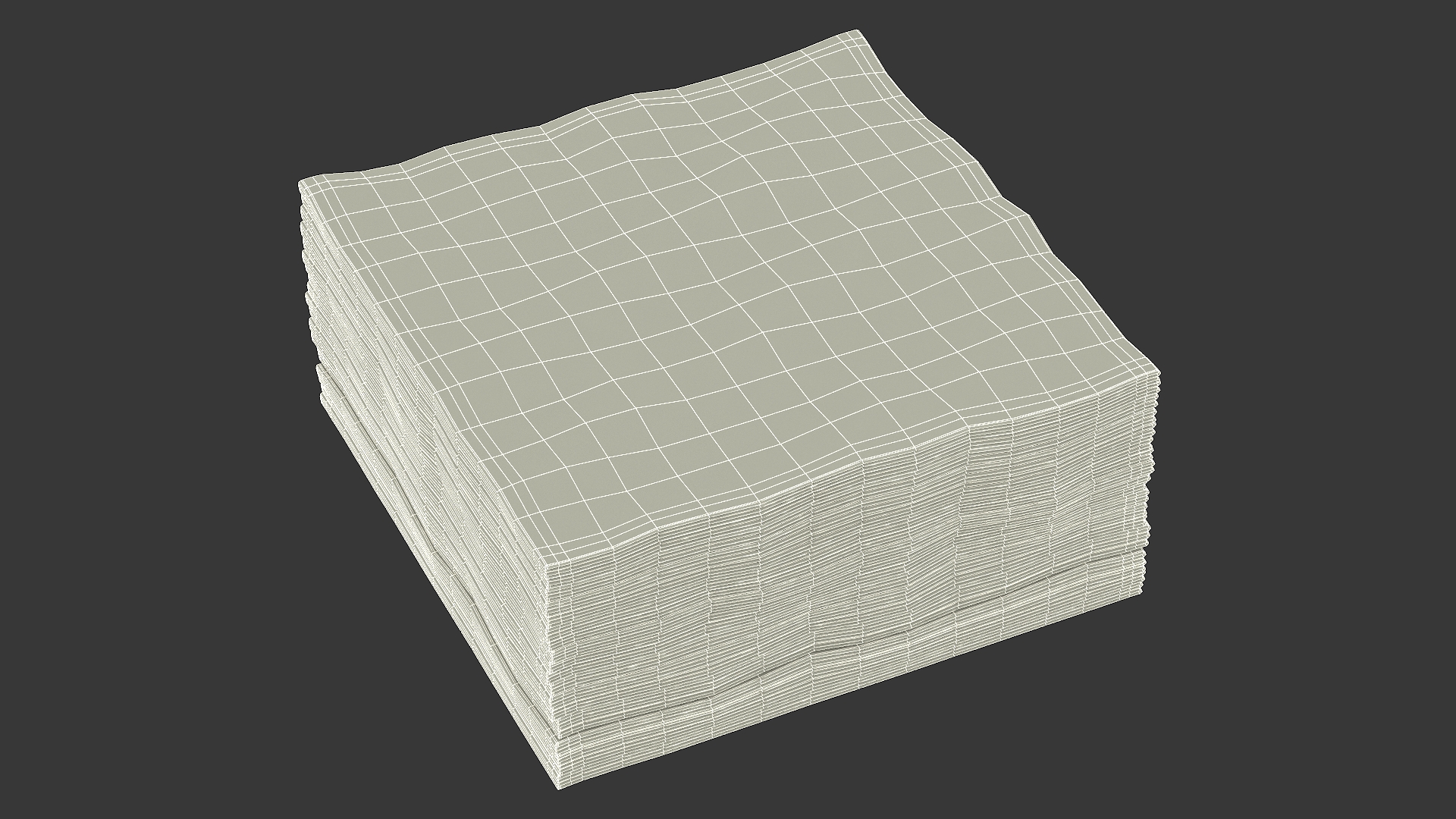 Stack of Paper Napkins 3D