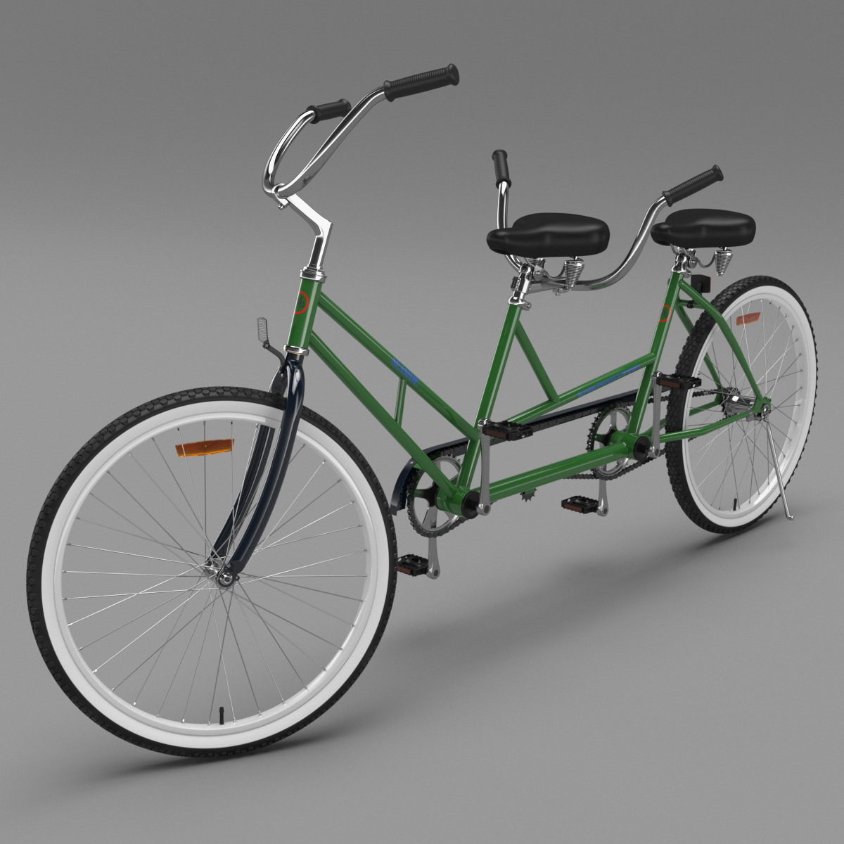 3D Tandem Bicycle Rigged