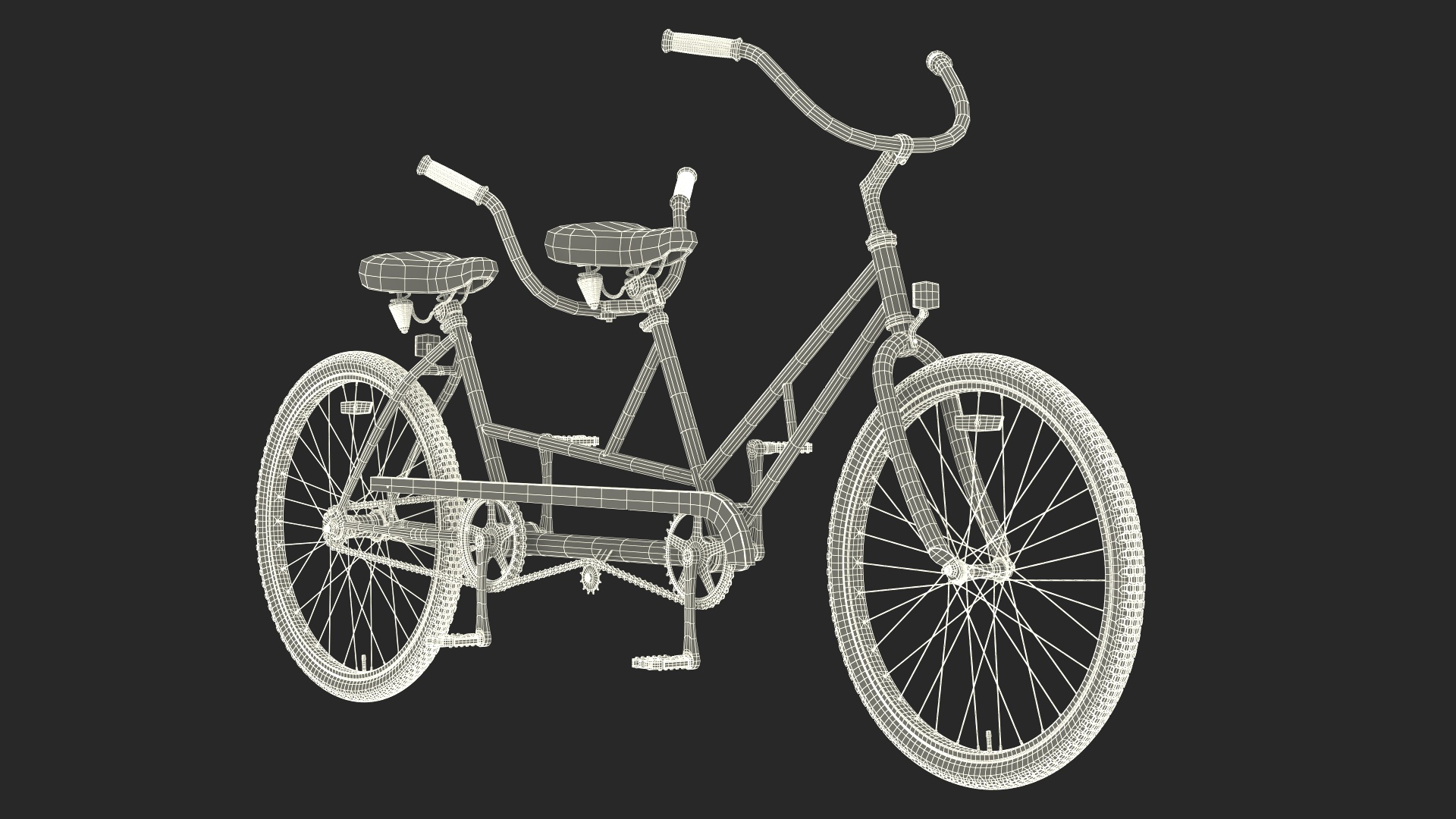 3D Tandem Bicycle Rigged