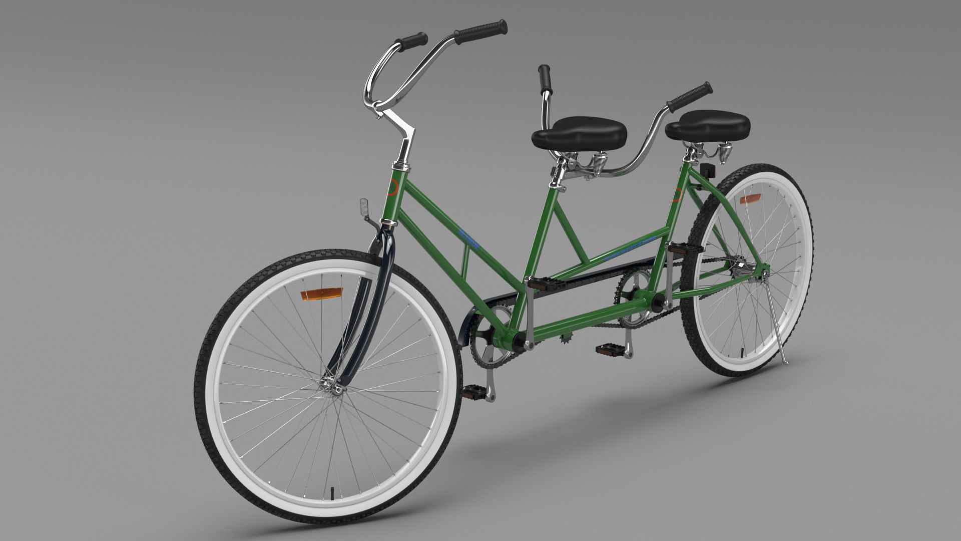 3D Tandem Bicycle Rigged