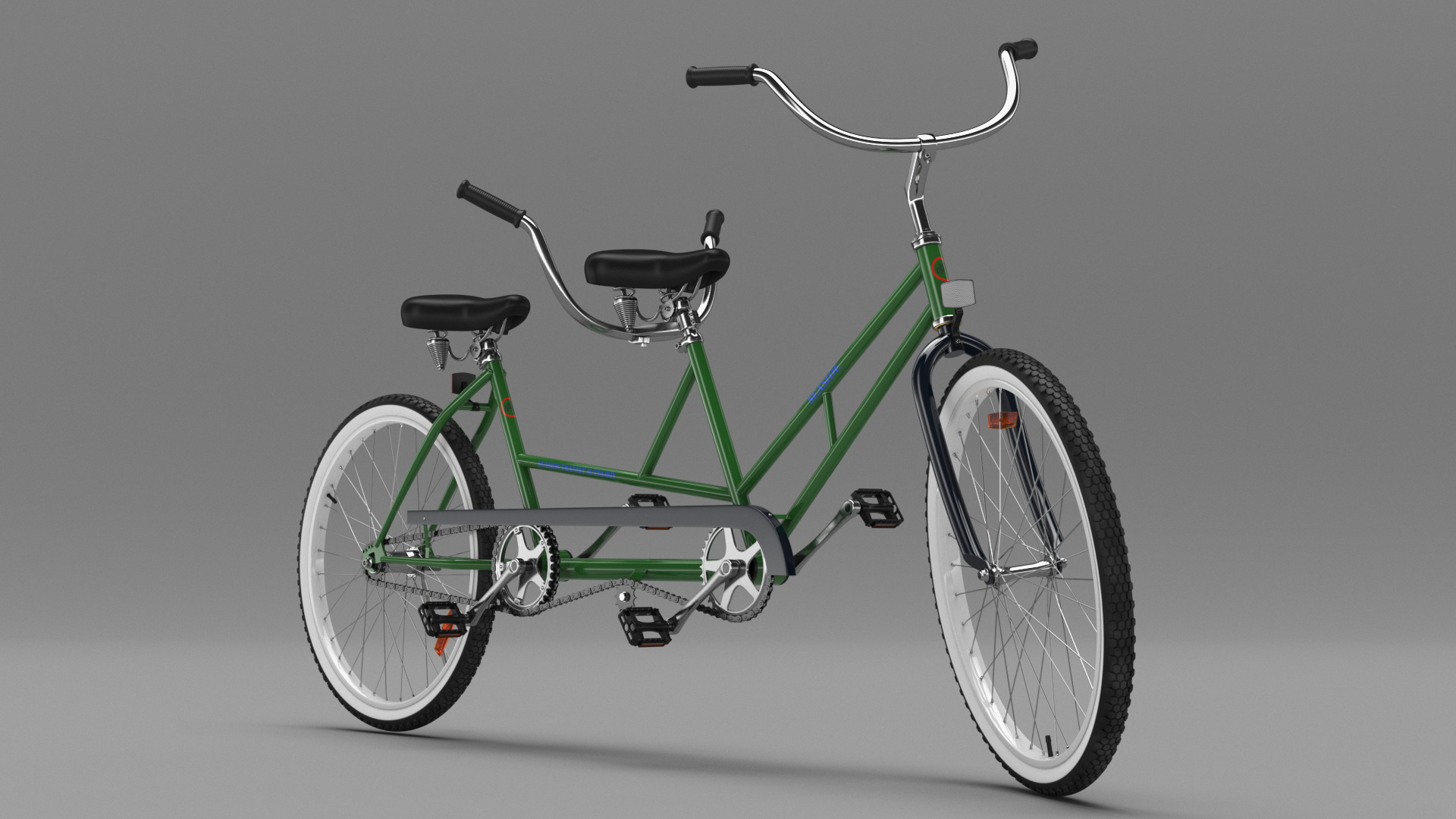 3D Tandem Bicycle Rigged