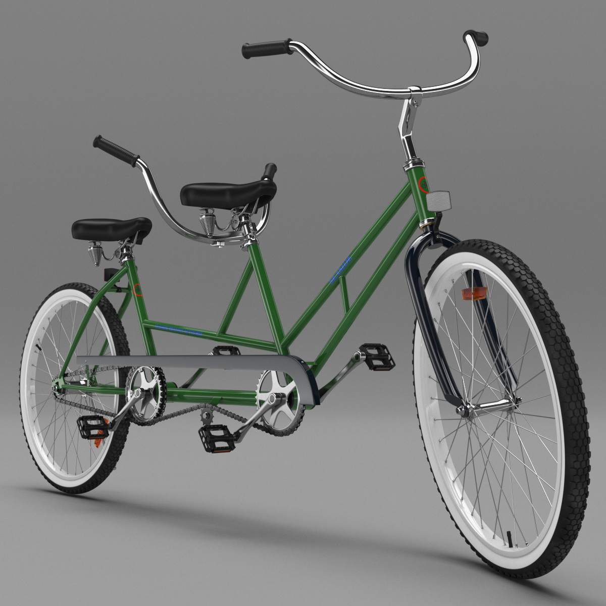 3D Tandem Bicycle Rigged