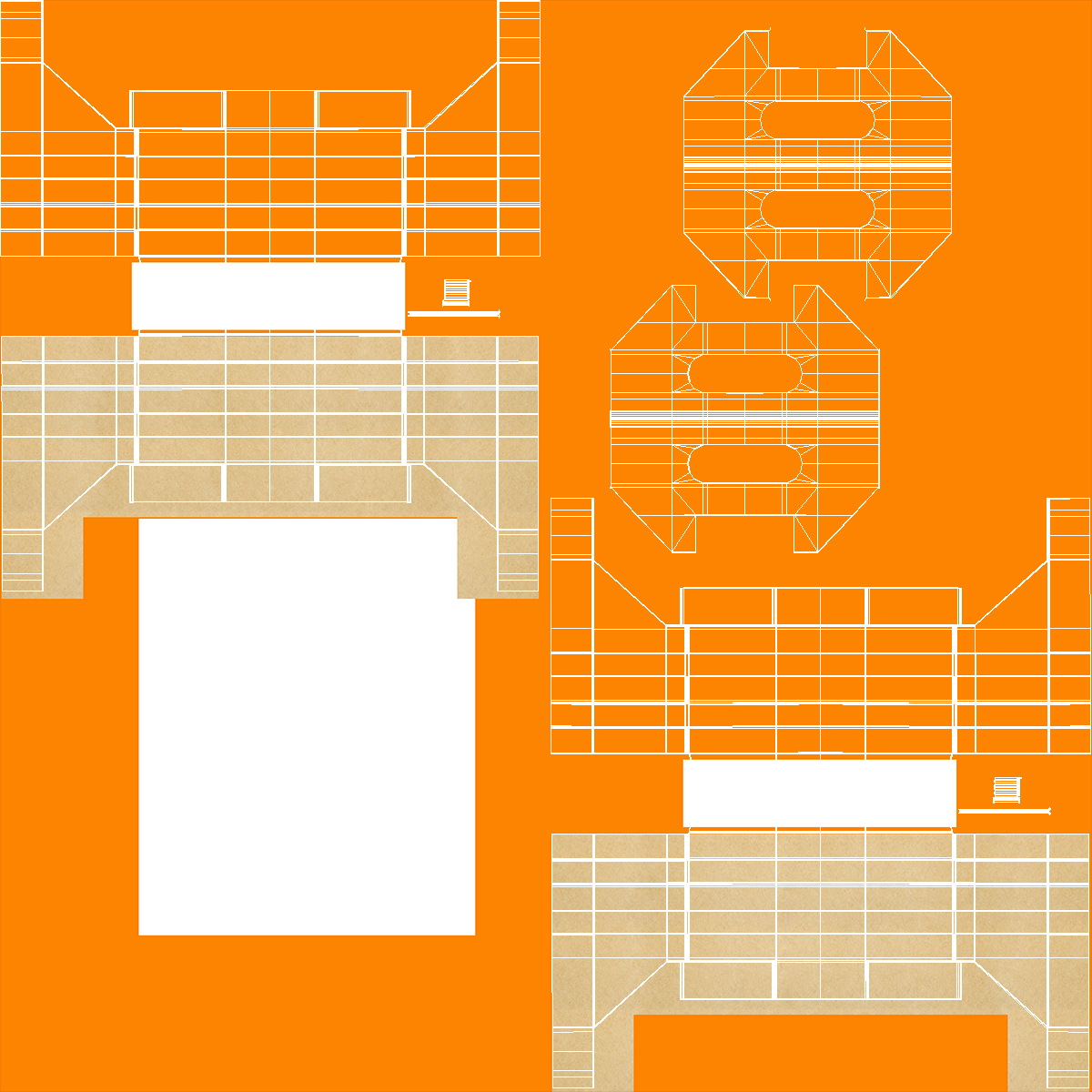 Orange Soda Glass Bottle Package 3D