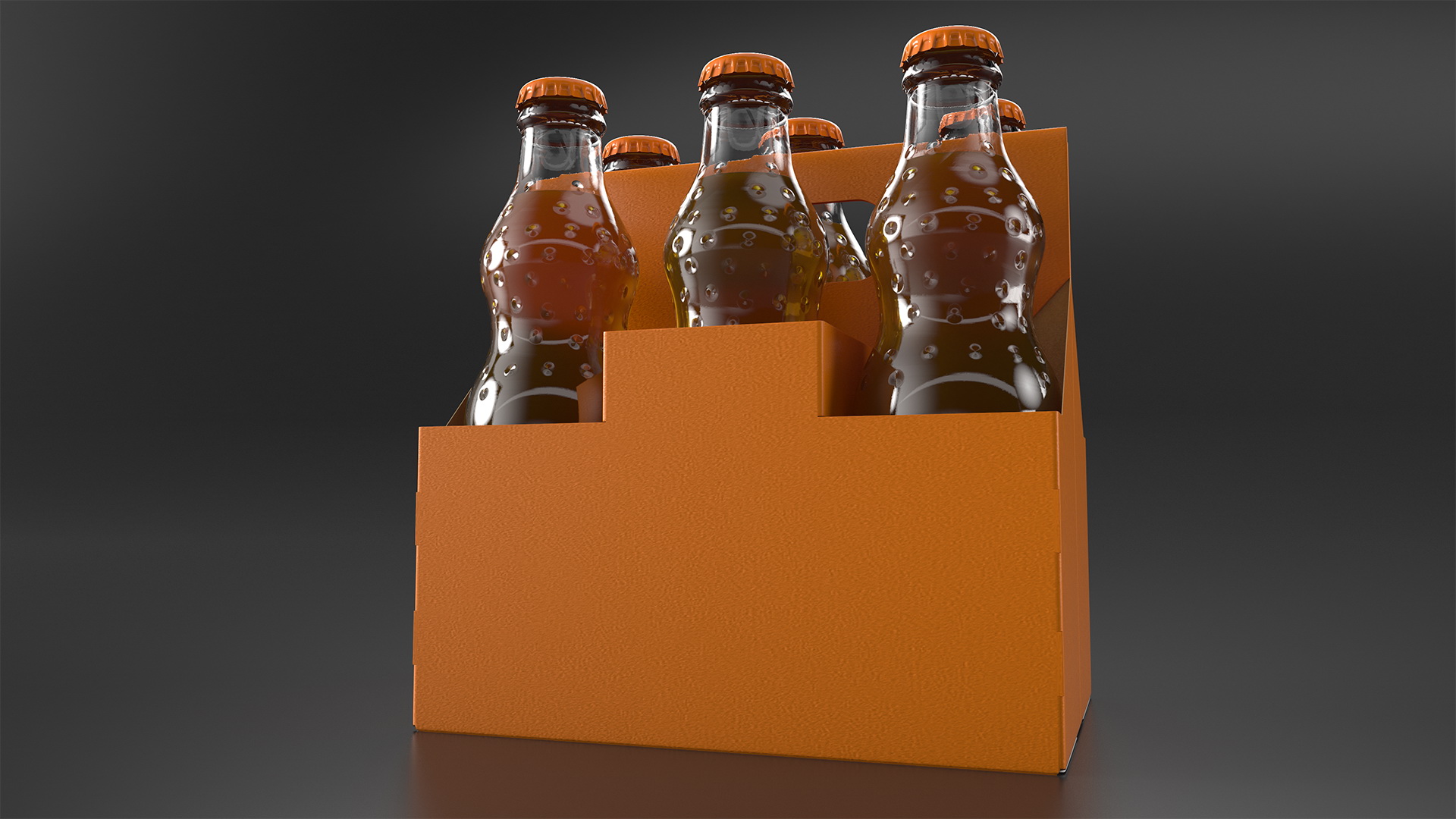 Orange Soda Glass Bottle Package 3D