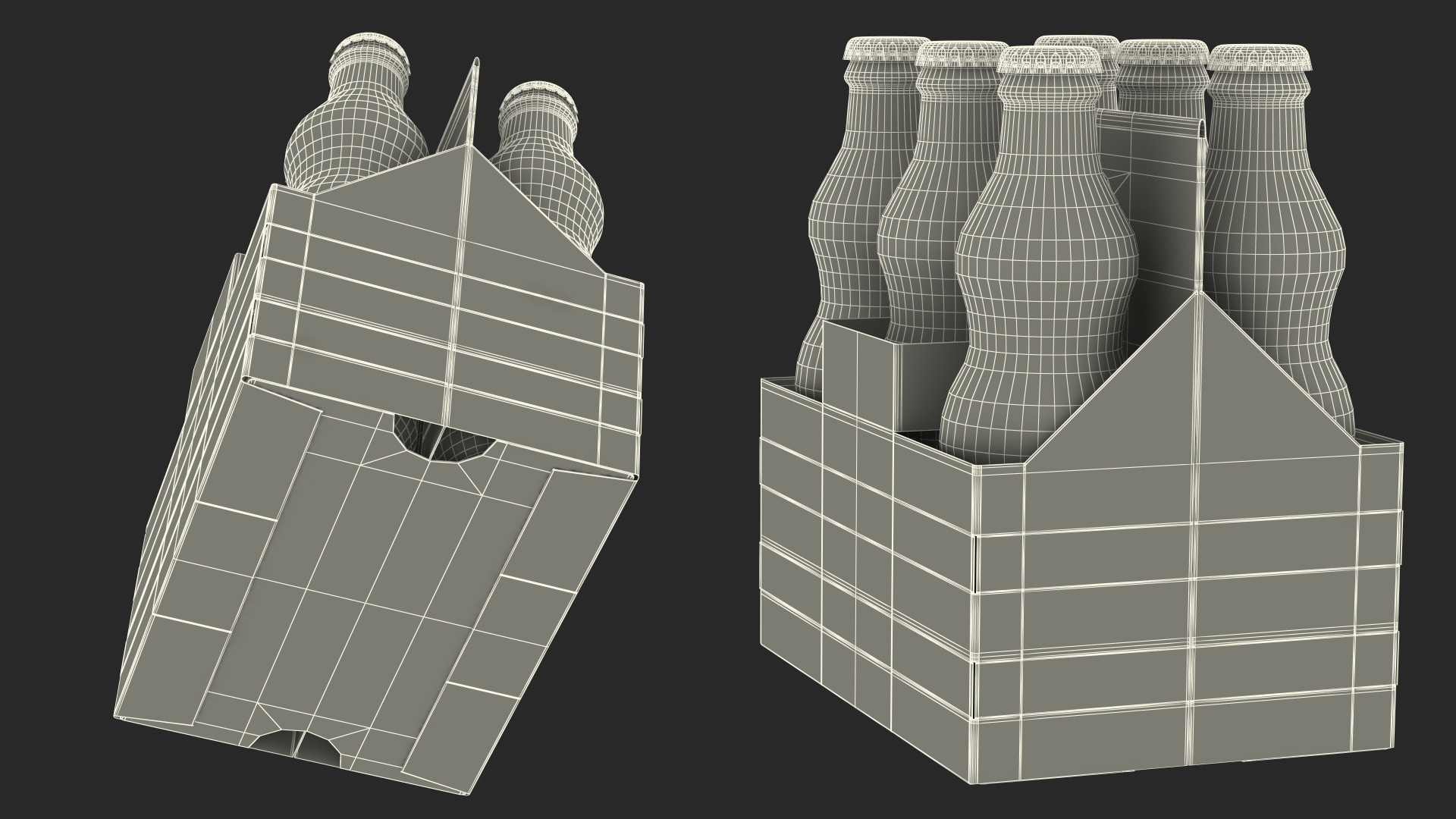 Orange Soda Glass Bottle Package 3D