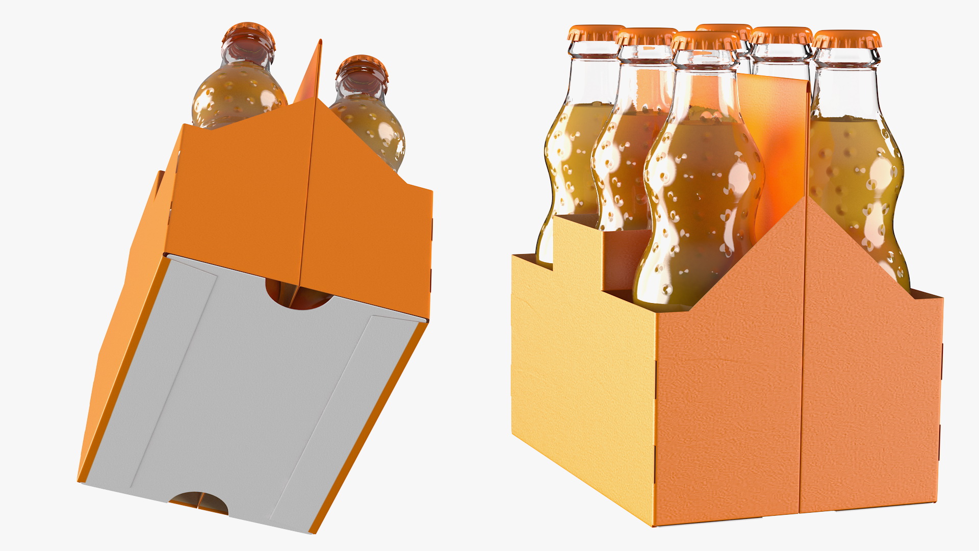 Orange Soda Glass Bottle Package 3D