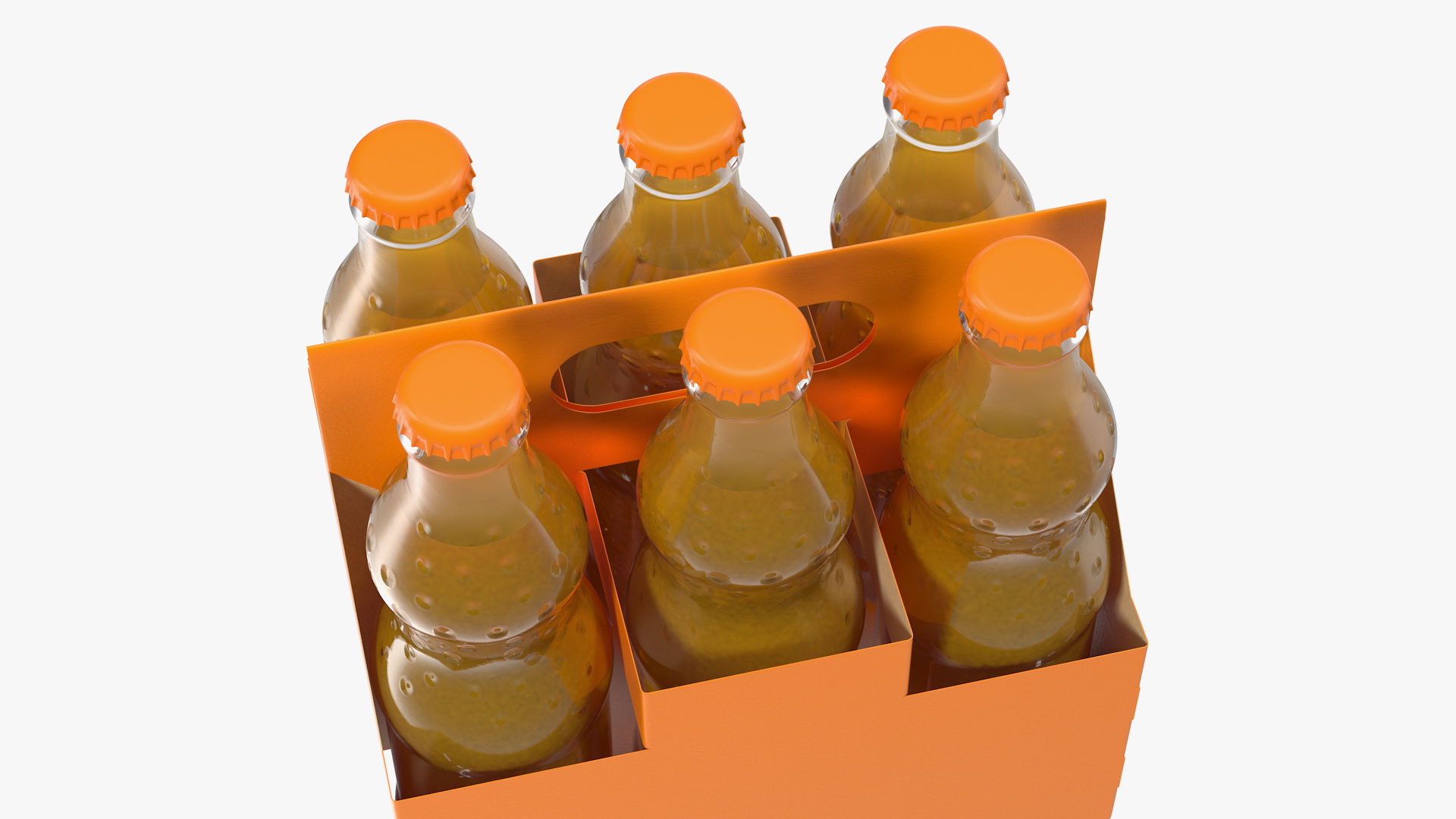Orange Soda Glass Bottle Package 3D