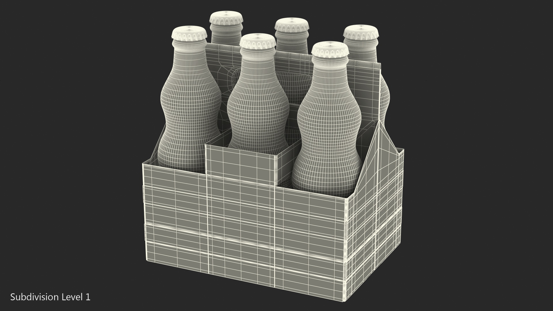 Orange Soda Glass Bottle Package 3D