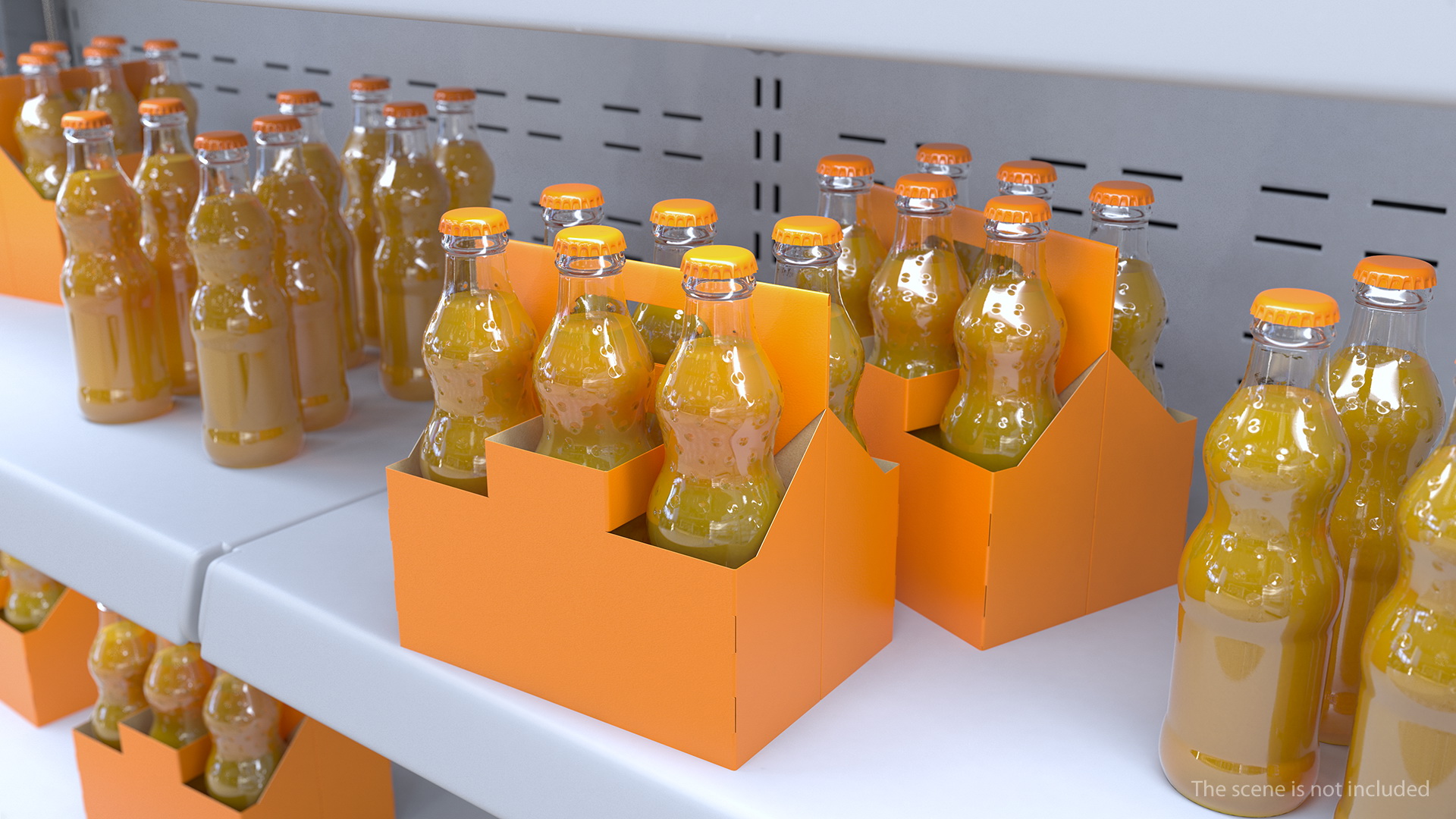 Orange Soda Glass Bottle Package 3D