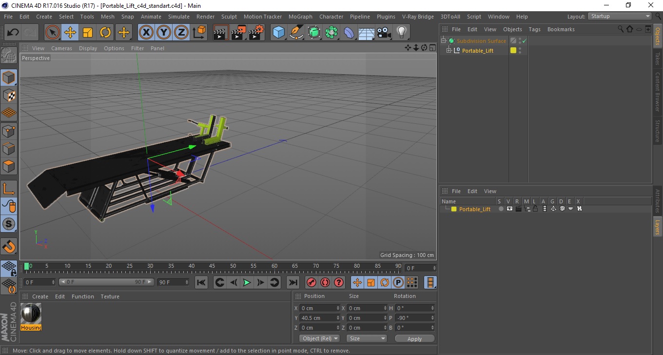 3D Portable Lift model