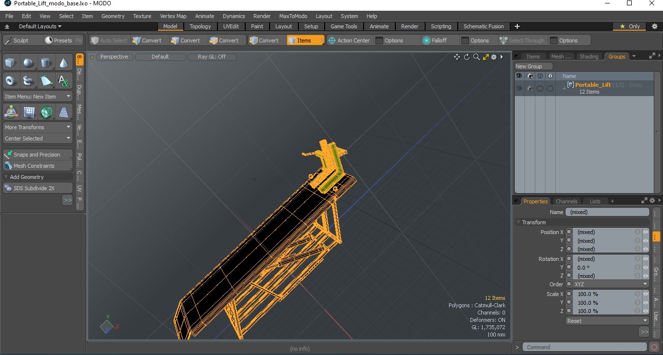 3D Portable Lift model