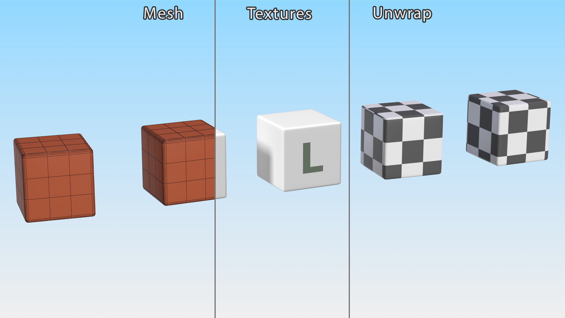 3D Letter Cubes Set