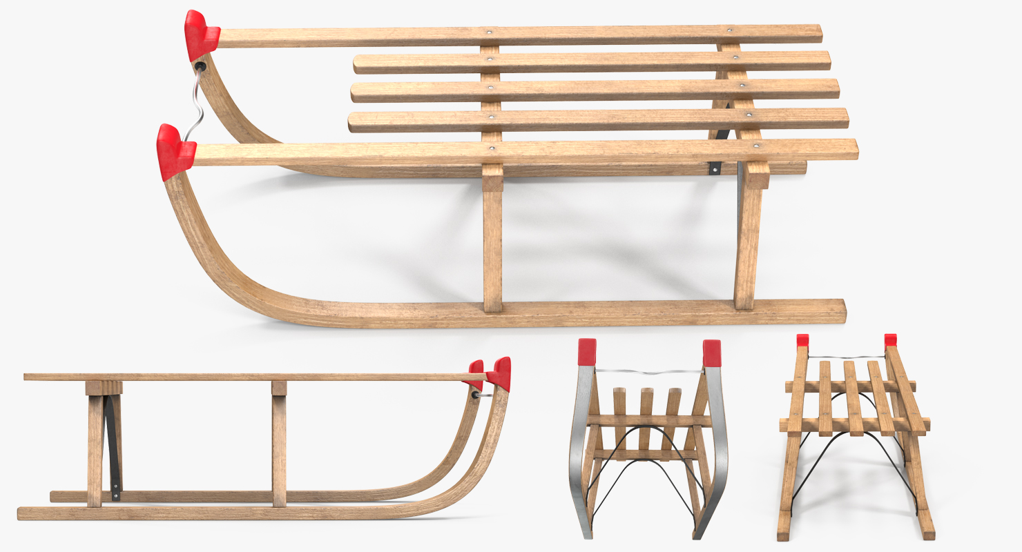 3D Wooden Sled