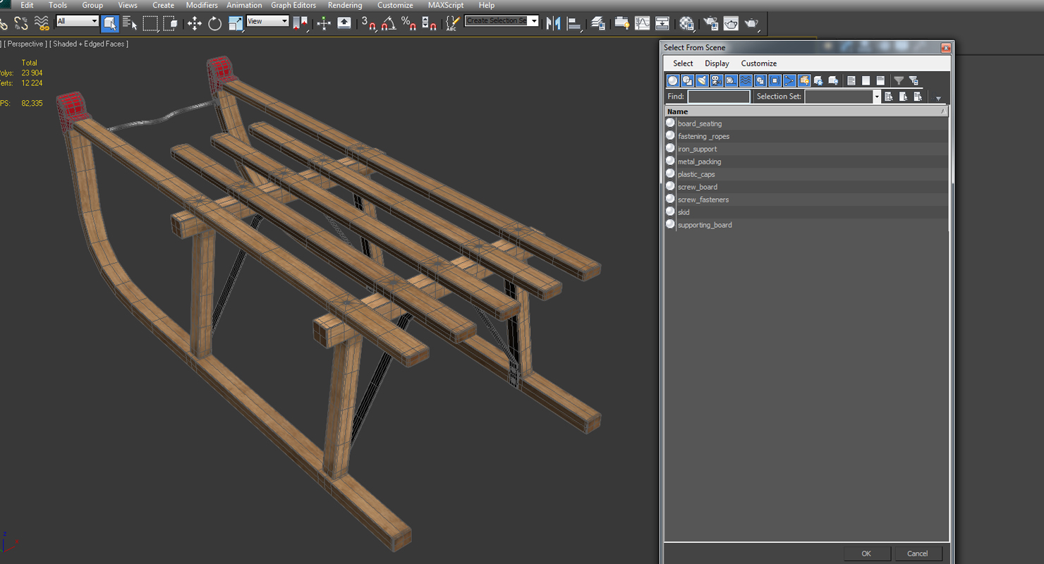 3D Wooden Sled