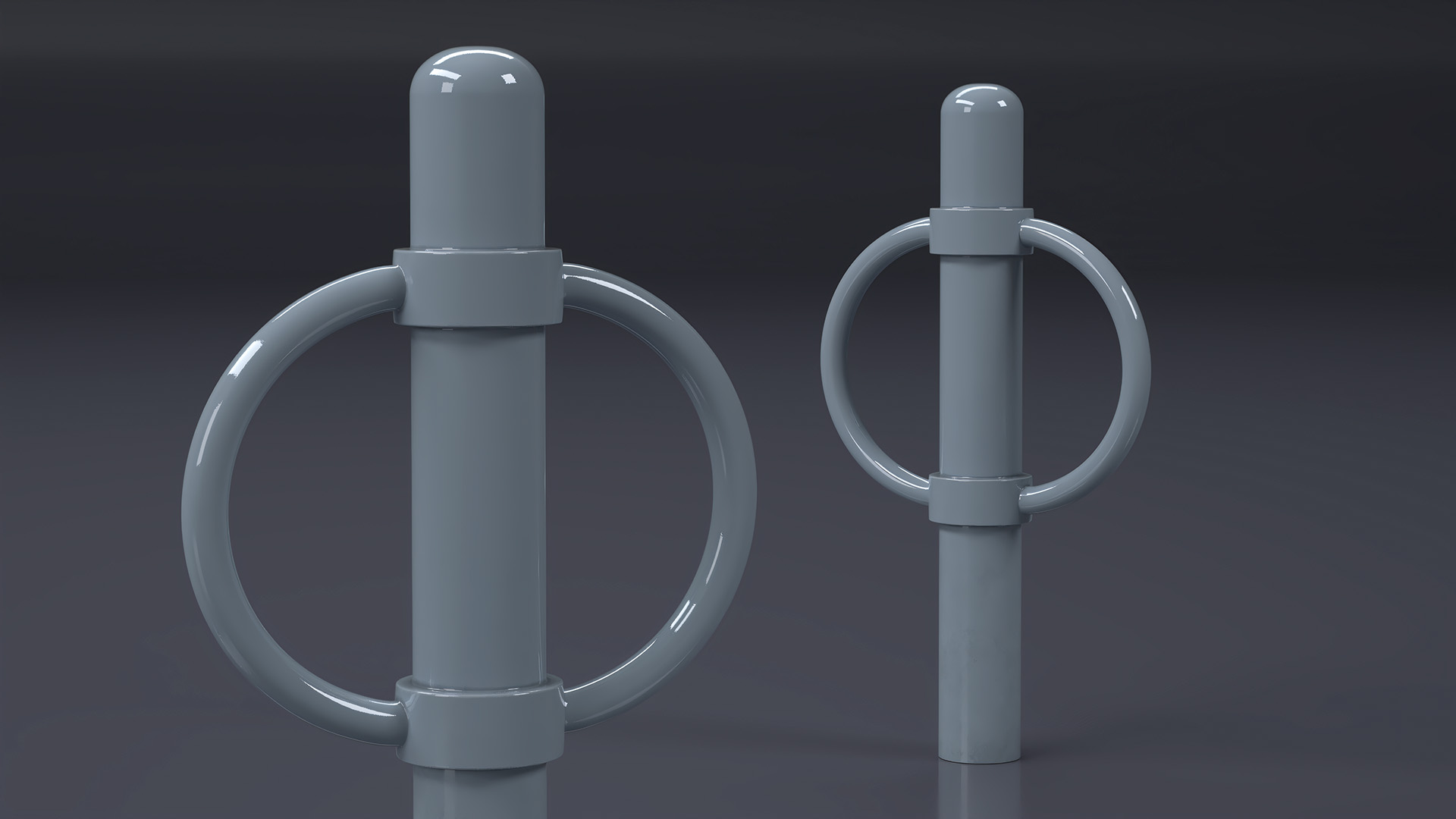Bicycle Street Rack Grey 3D model