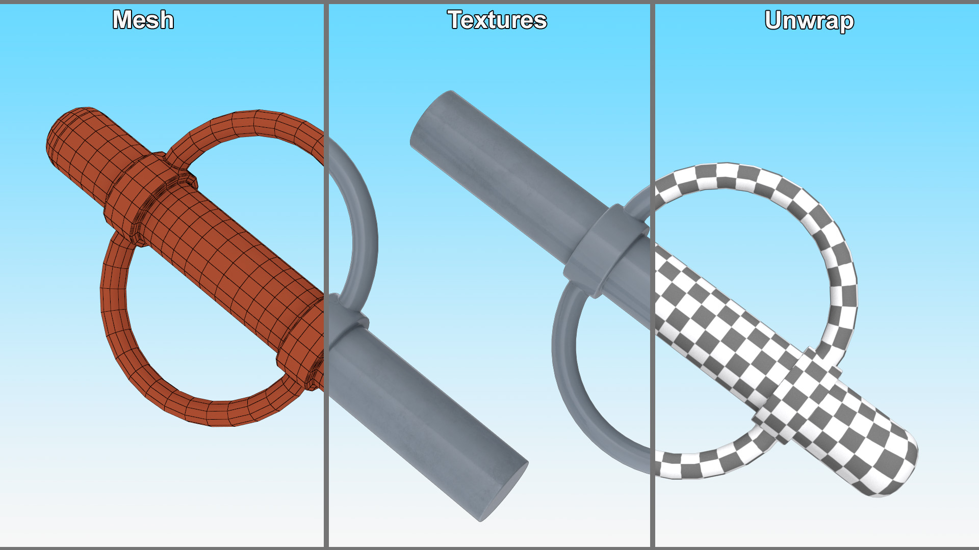 Bicycle Street Rack Grey 3D model