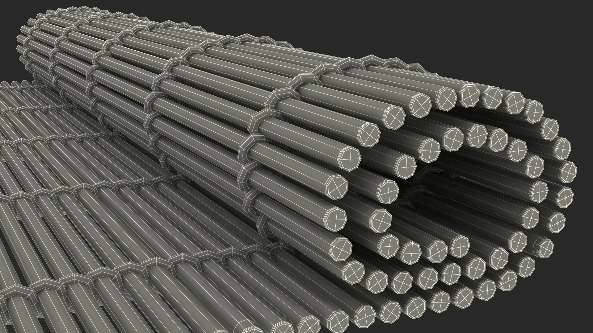Bamboo Sushi Rolling Mat 3D model