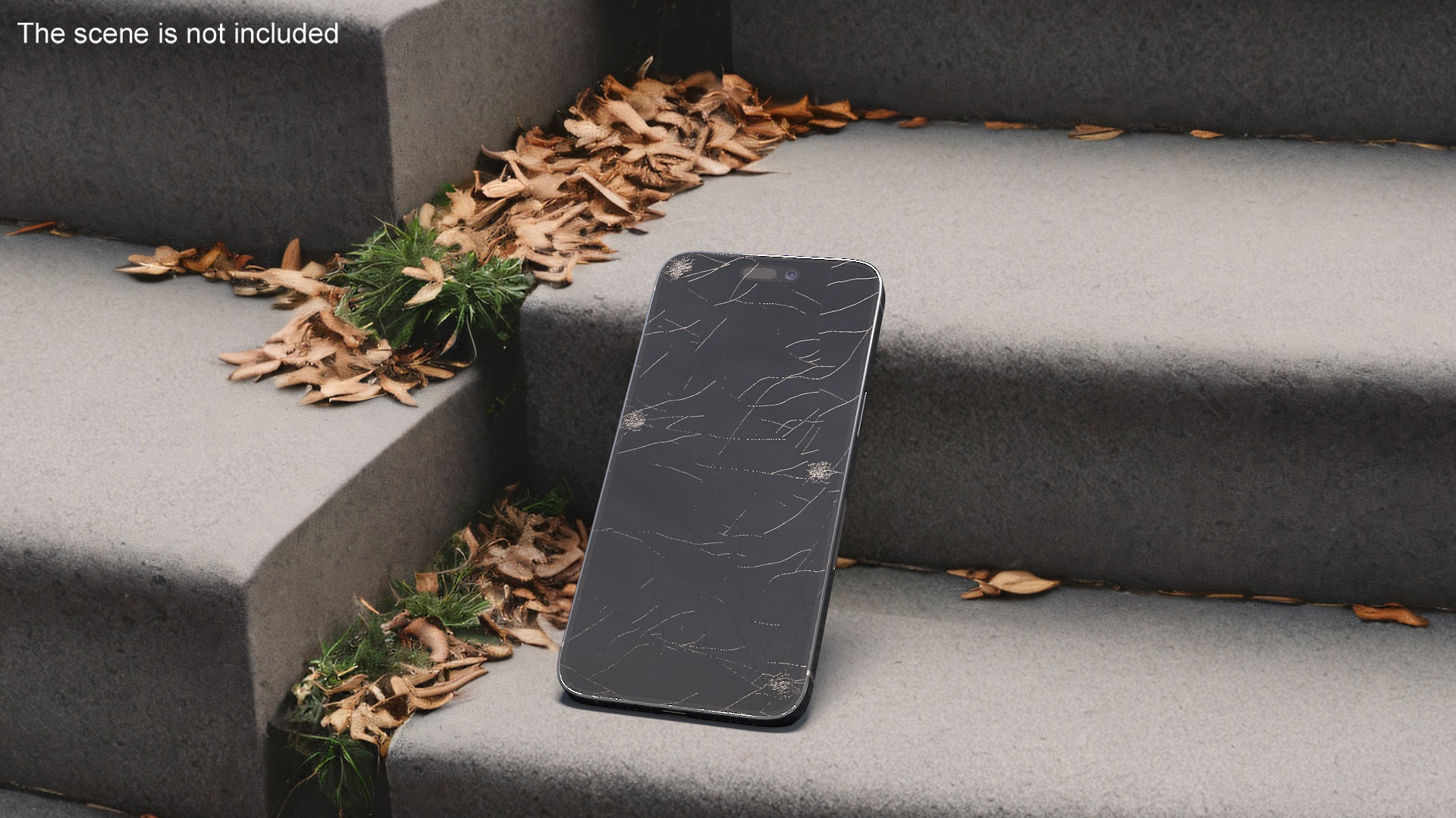 3D model Black Titanium IPhone 15 Pro Max Cracked
